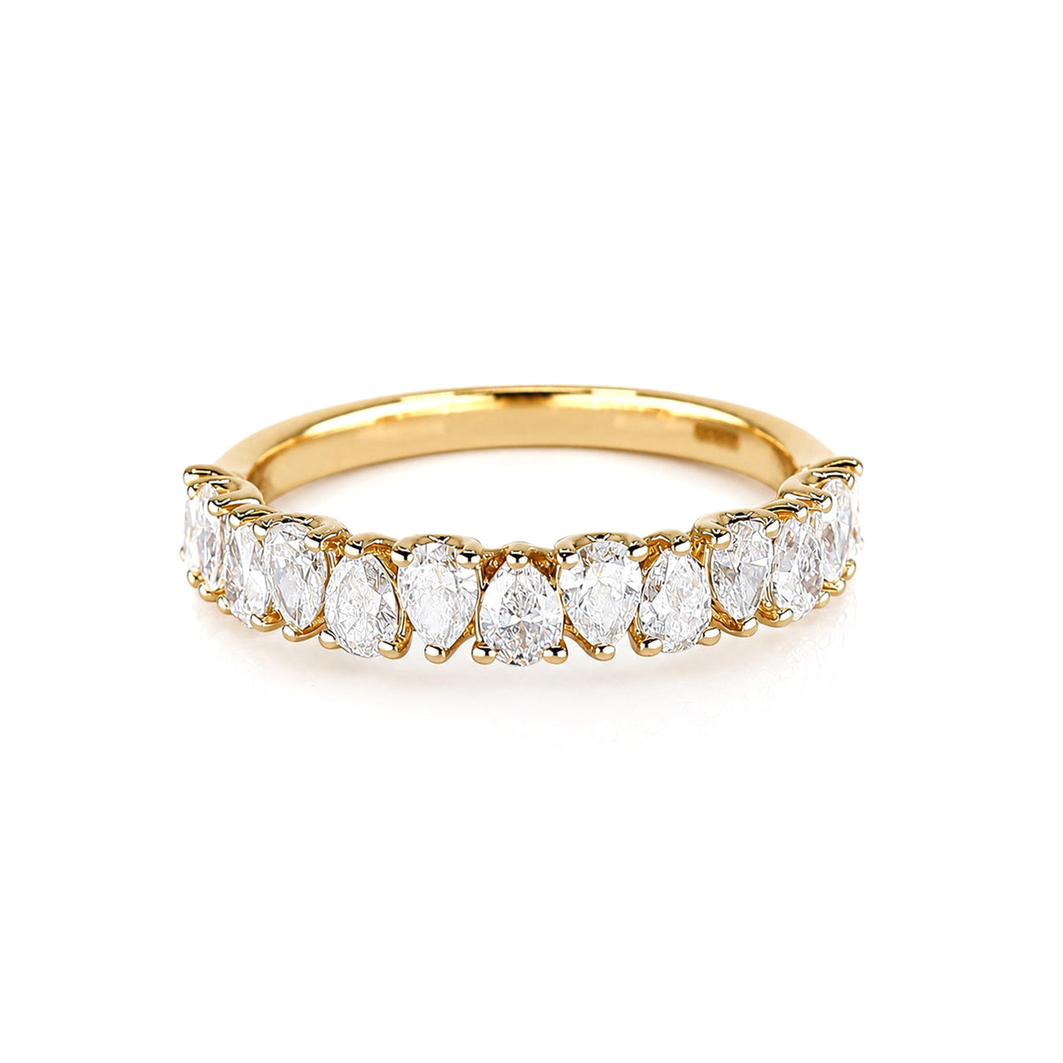 18ct Yellow Gold 1.10ct Pear Cut Lab Grown Diamond Eternity Ring