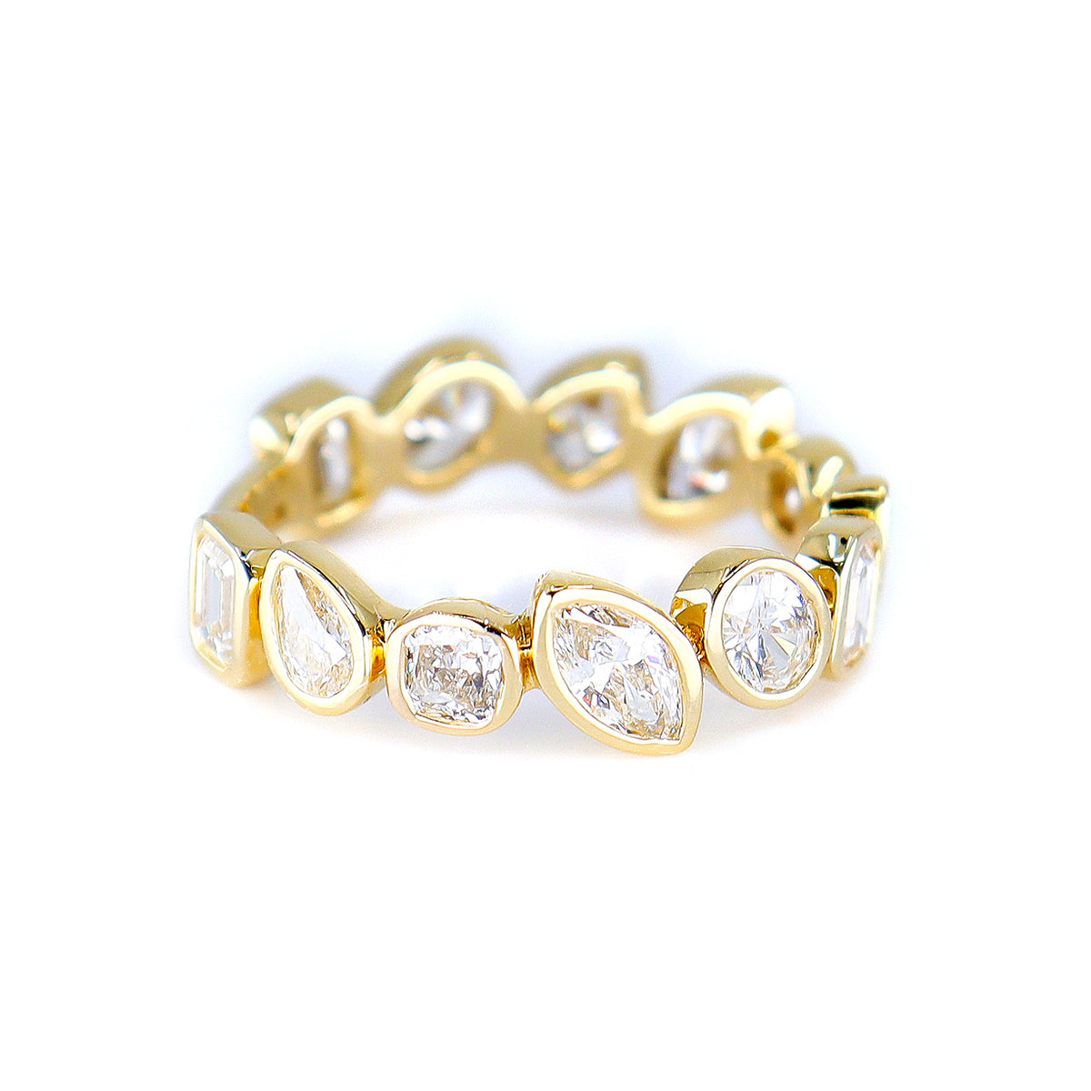 18ct Yellow Gold 1.62ct Lab Grown Diamond Fancy Eternity Ring
