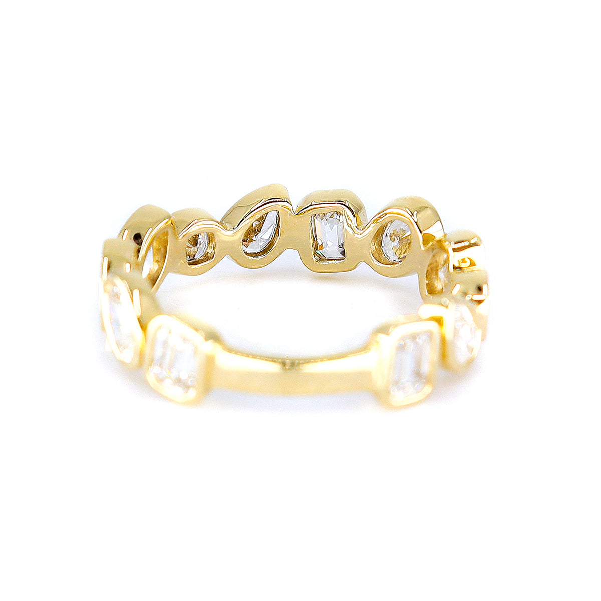 18ct Yellow Gold 1.62ct Lab Grown Diamond Fancy Eternity Ring