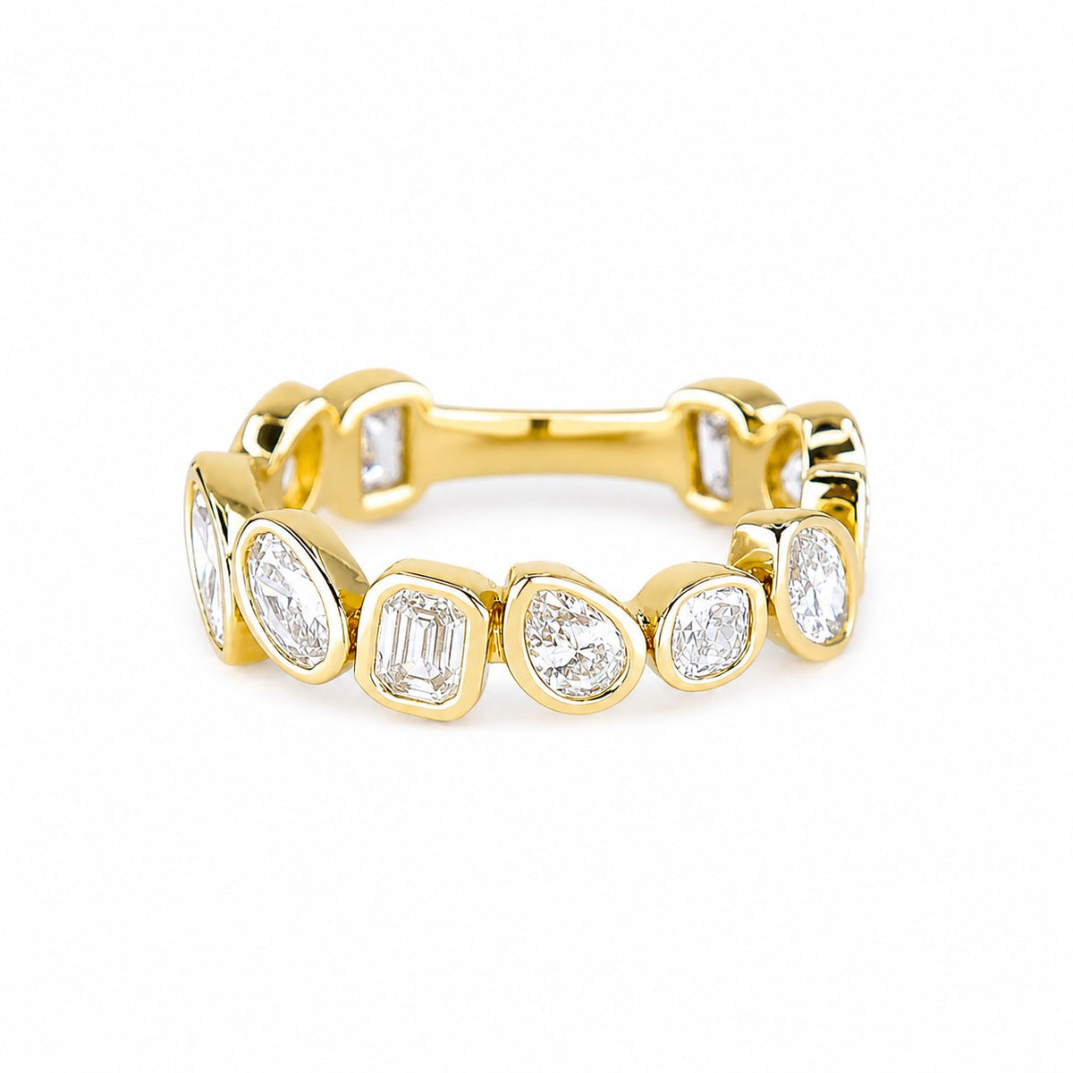 18ct Yellow Gold 1.62ct Lab Grown Diamond Fancy Eternity Ring