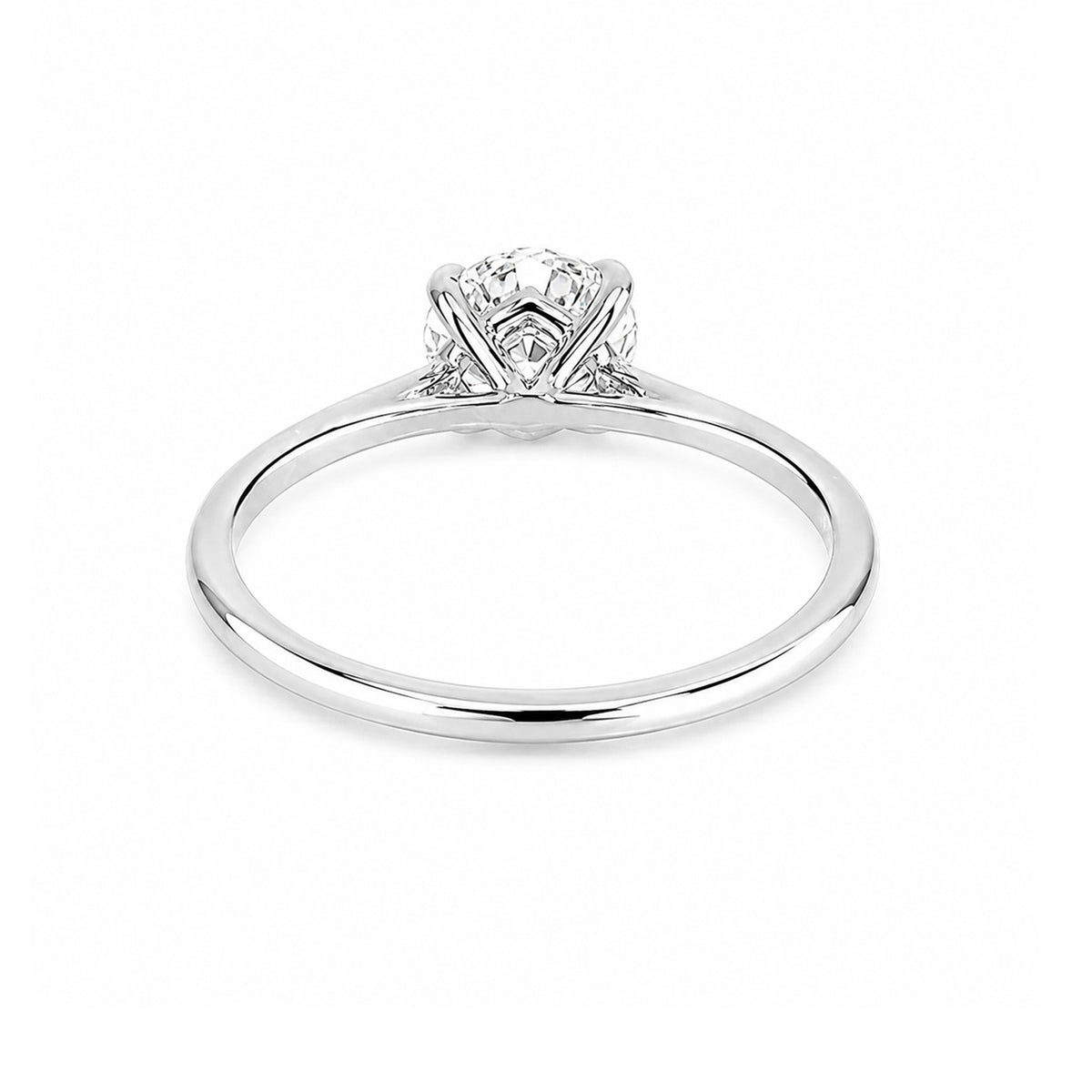 9ct White Gold 1.00ct Lab Grown Diamond Certificated Round Brilliant Cut Solitaire Ring