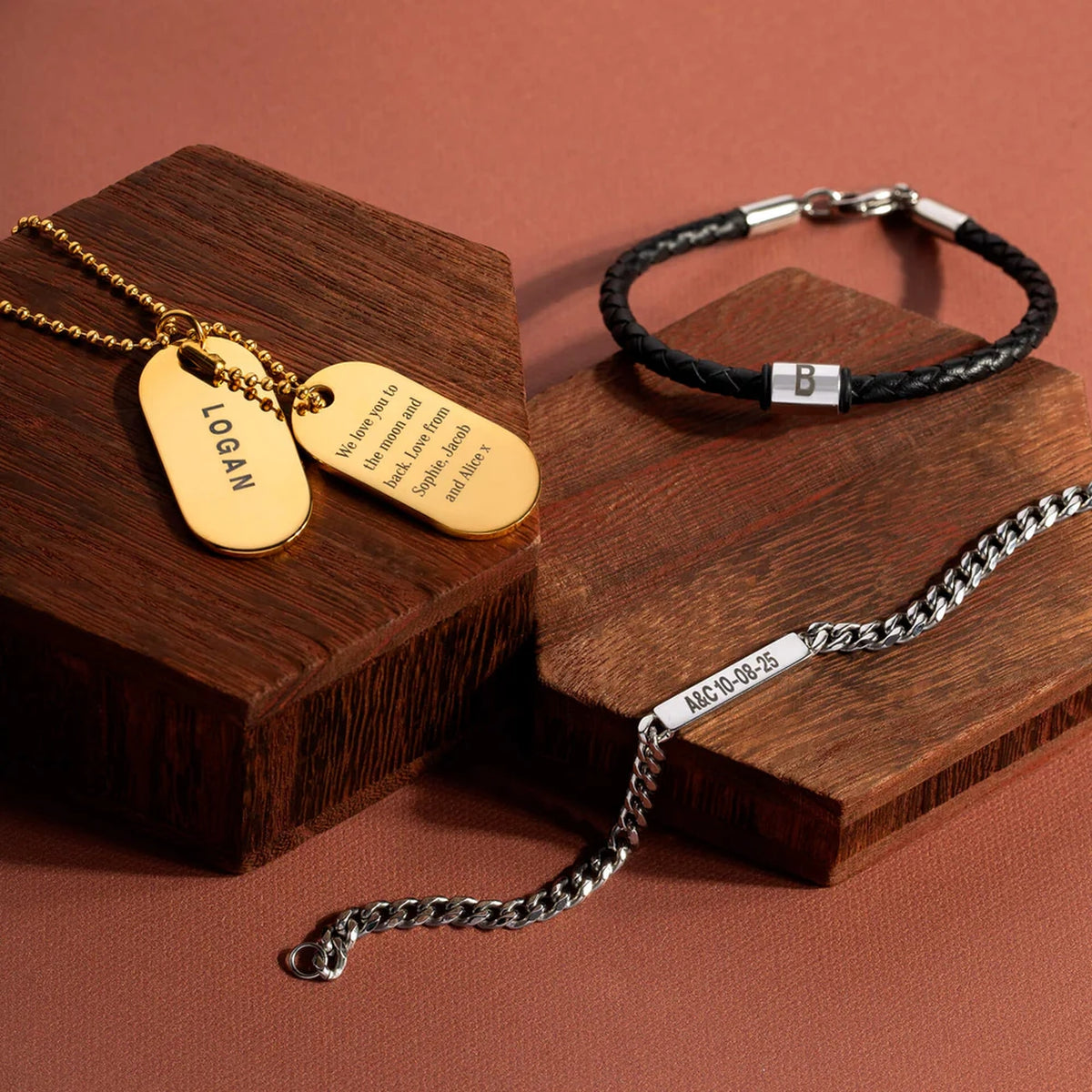Fred Bennett Braided Leather Bracelet With Single Bead Detail