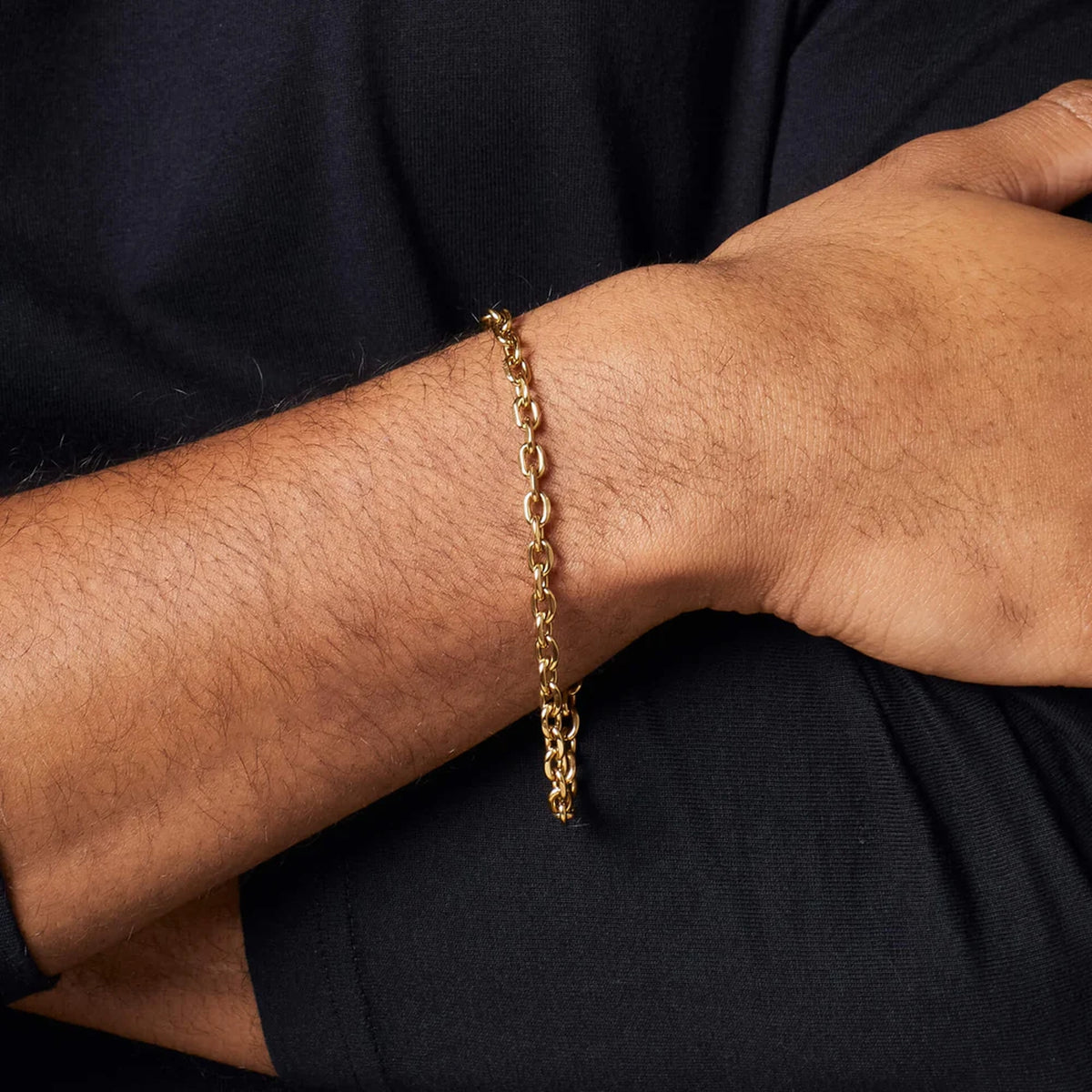 Fred Bennett Gold Plated Stainless Steel Cable Link Bracelet