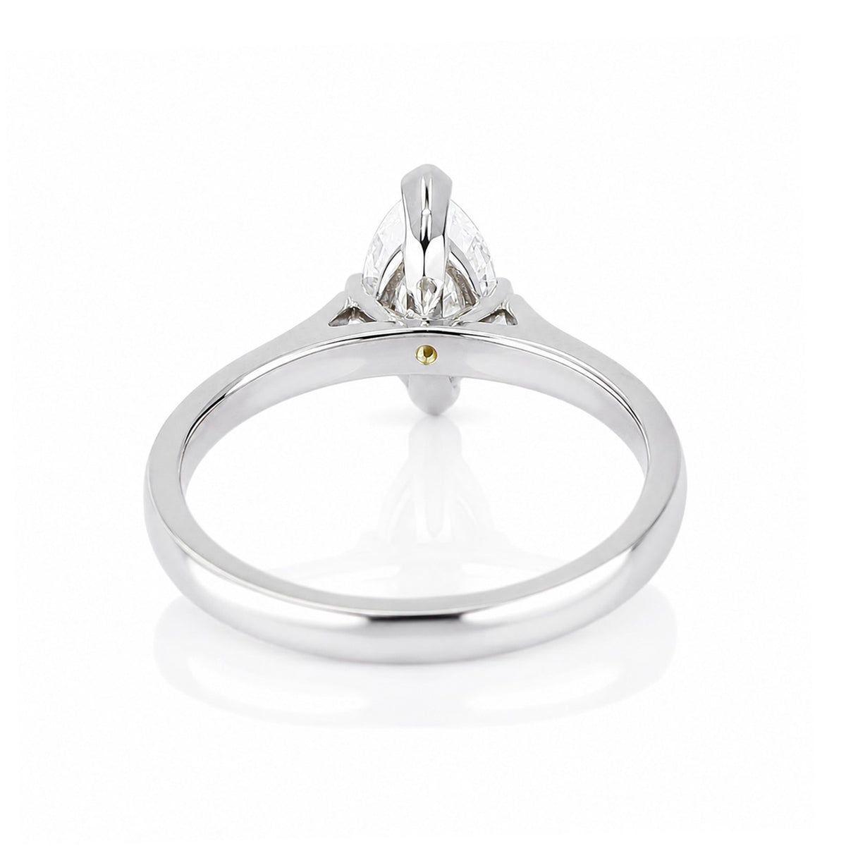 9ct White Gold 1.00ct Certificated Lab Grown Marquise Diamond Solitaire Ring