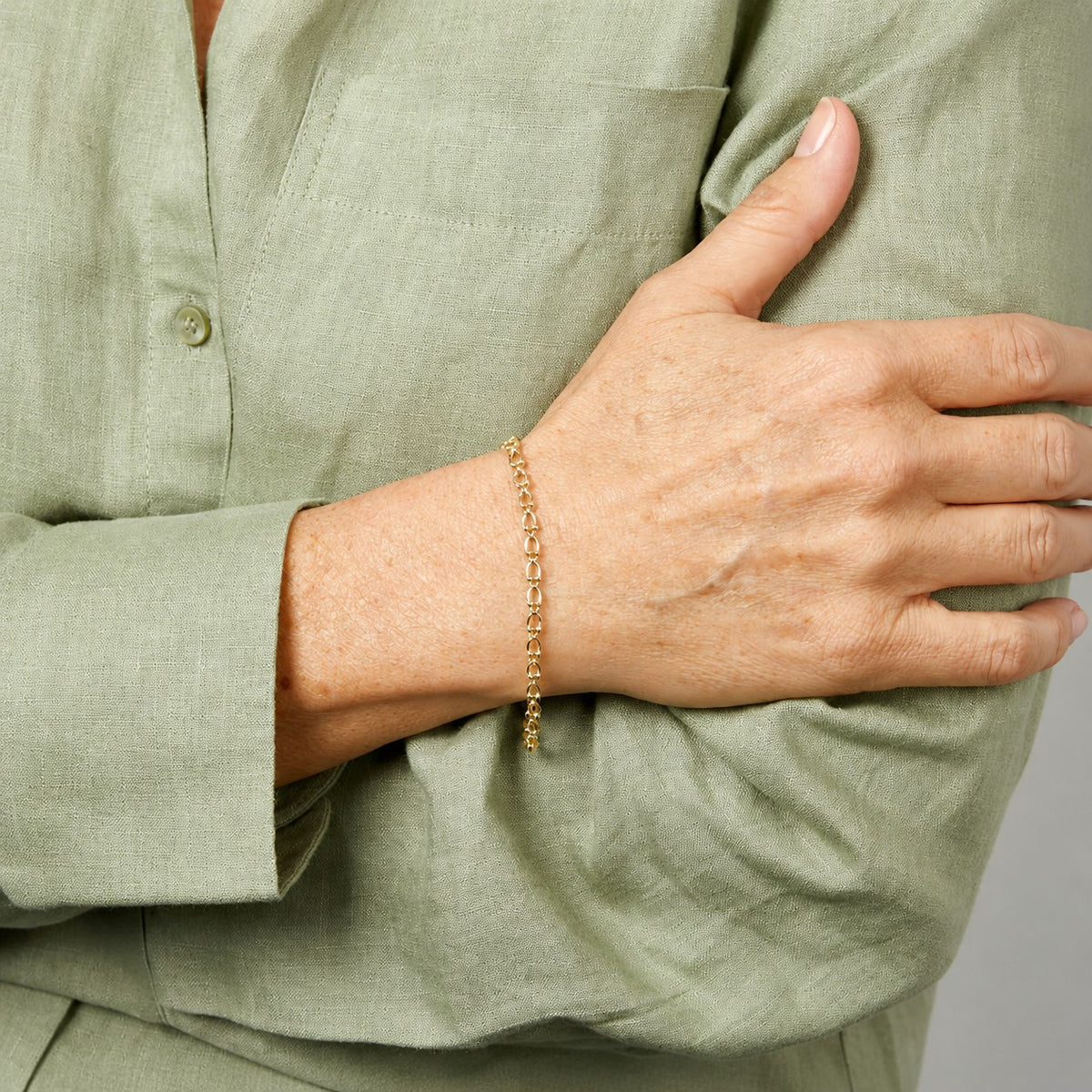 9ct Yellow Gold Oval Link Bracelet