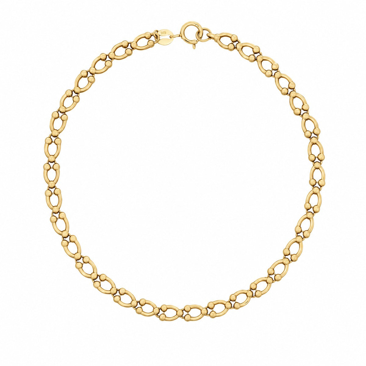 9ct Yellow Gold Oval Link Bracelet