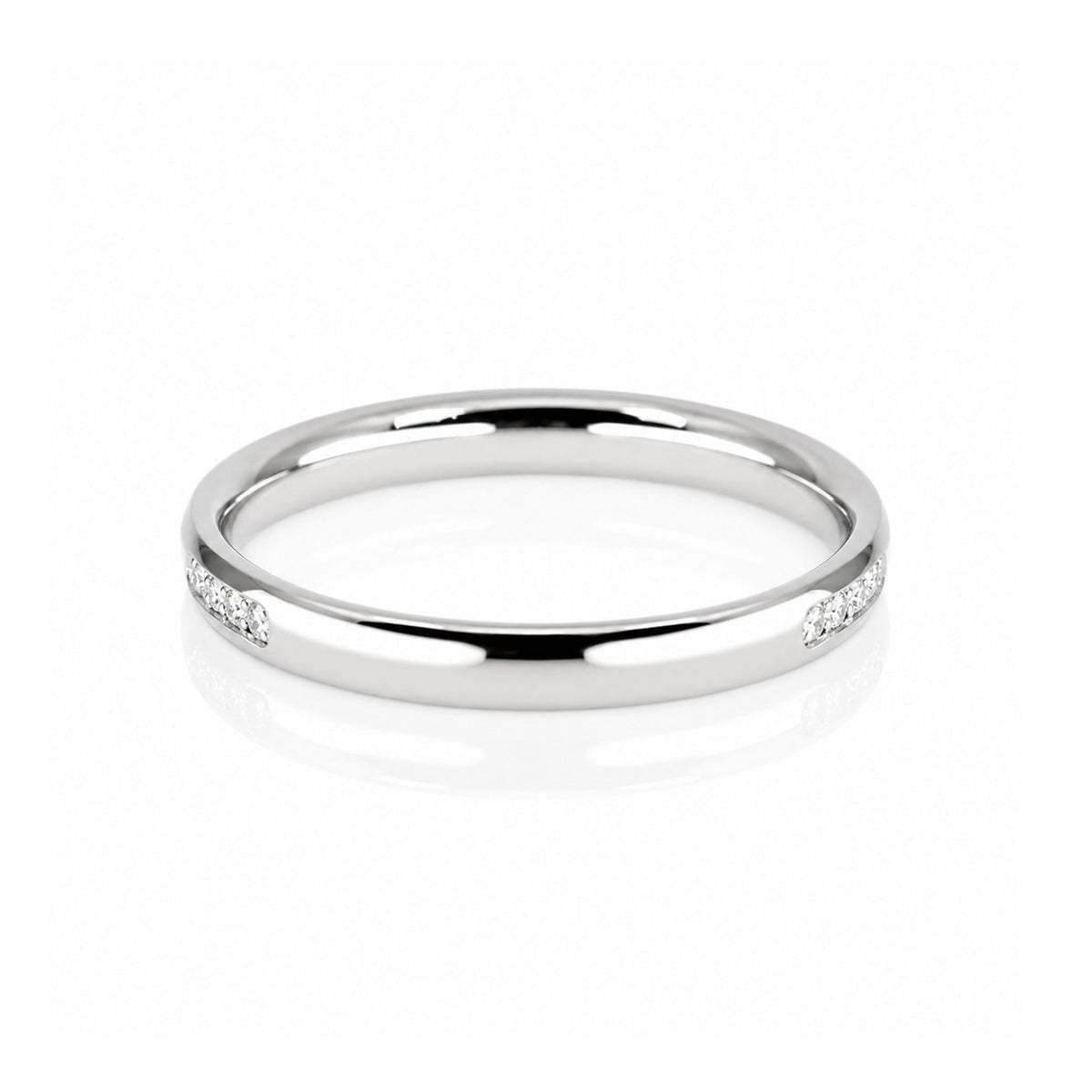 Platinum 0.38ct Diamond 75% Channel Set 2.7mm Half Eternity Ring