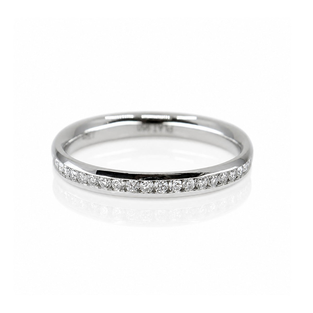Platinum 0.38ct Diamond 75% Channel Set 2.7mm Half Eternity Ring