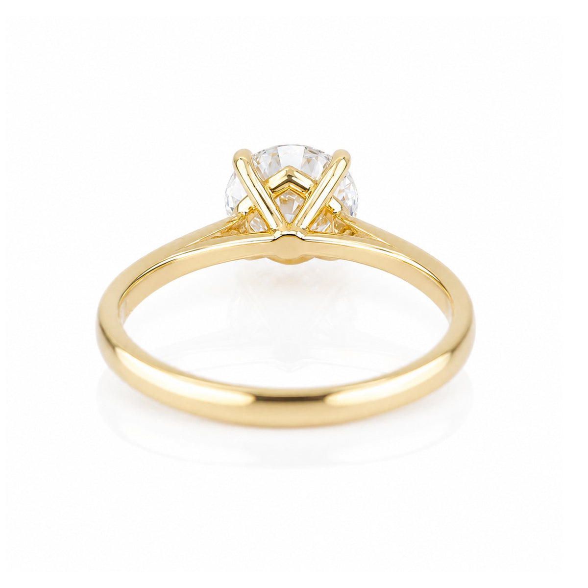 9ct Yellow Gold 1.50ct Lab Grown Diamond Certificated Round Brilliant Cut Solitaire Ring