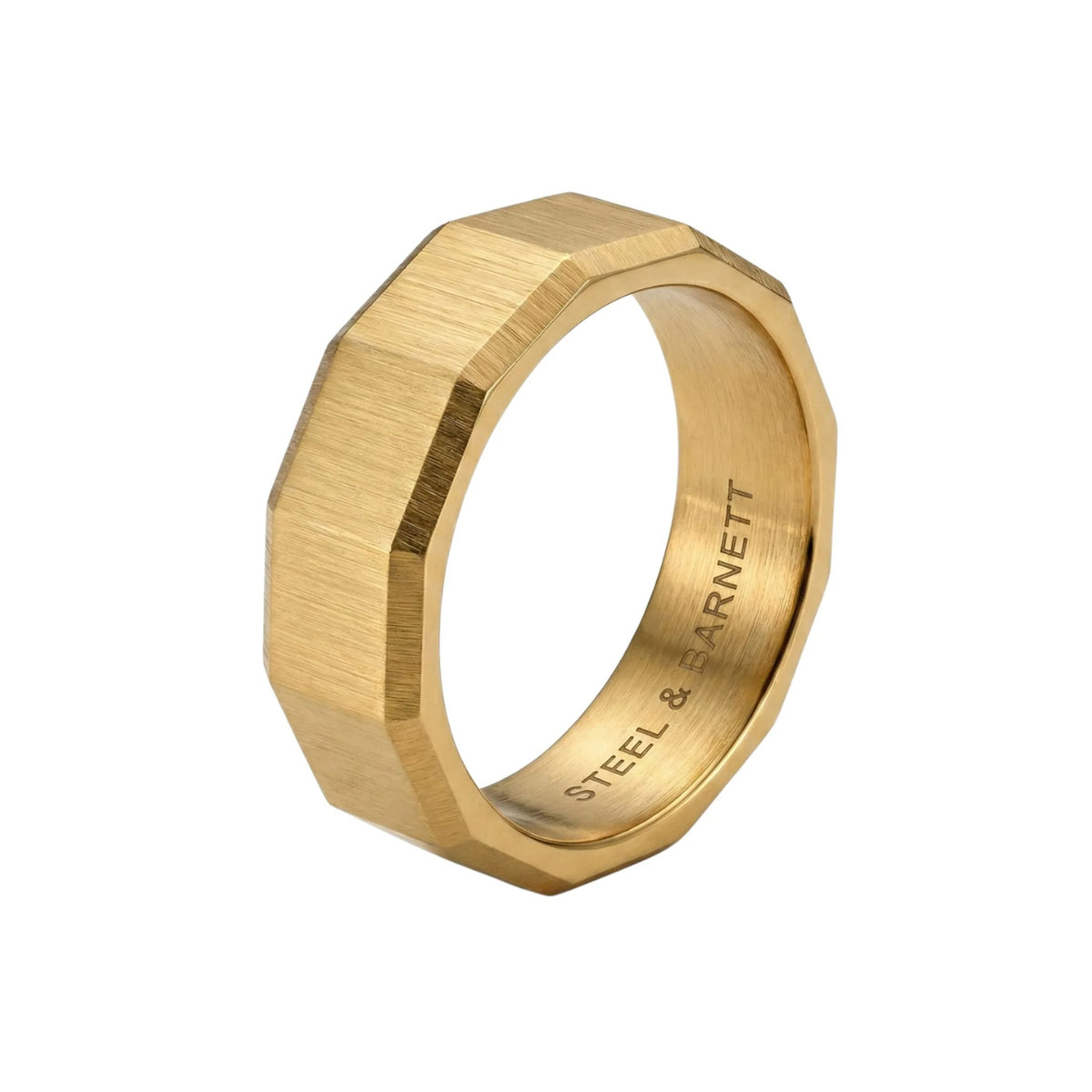 Steel & Barnett Stainless Steel 18ct Gold PVD Plated Band