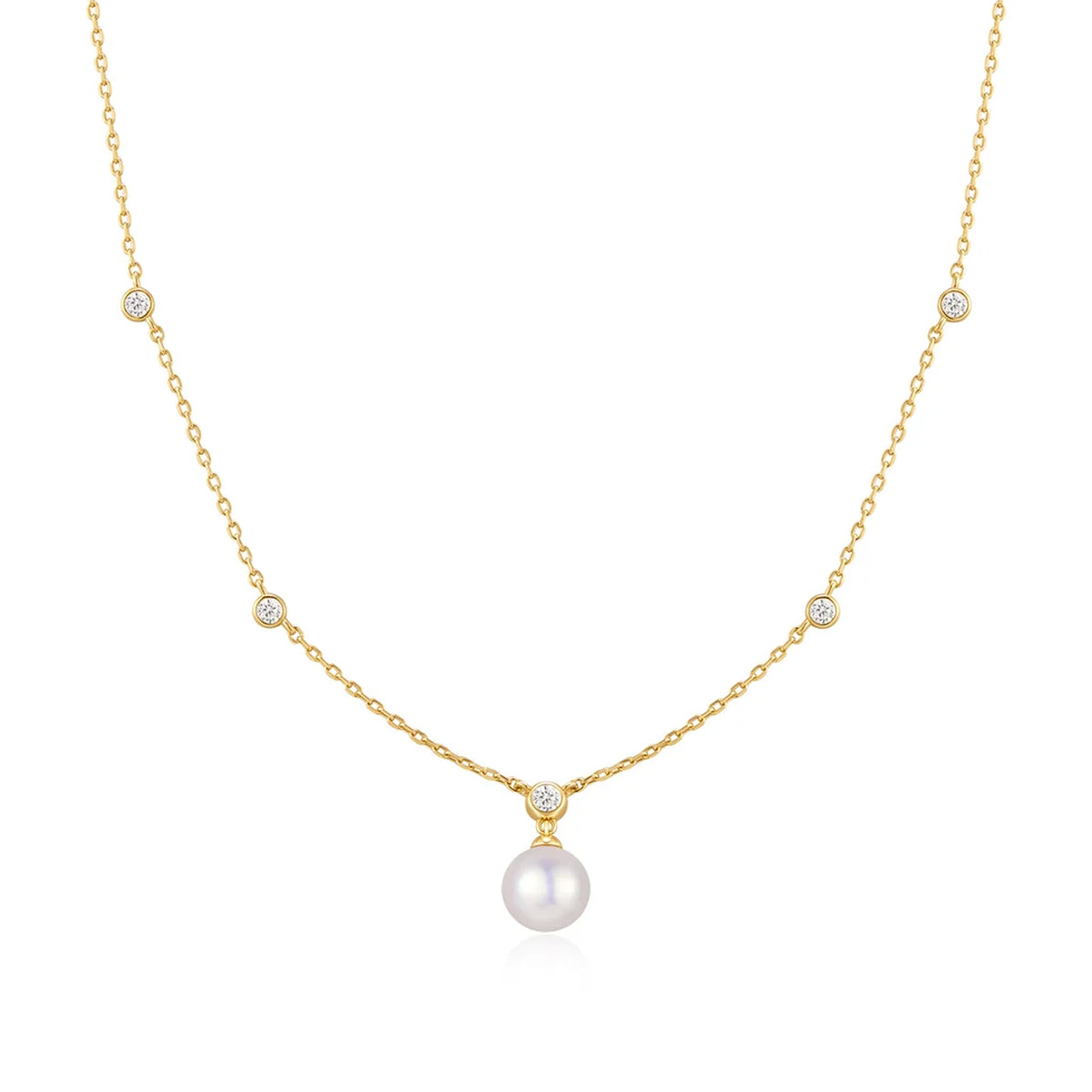 Ania Haie Rub Set Station Chain with Shell Pearl Pendant