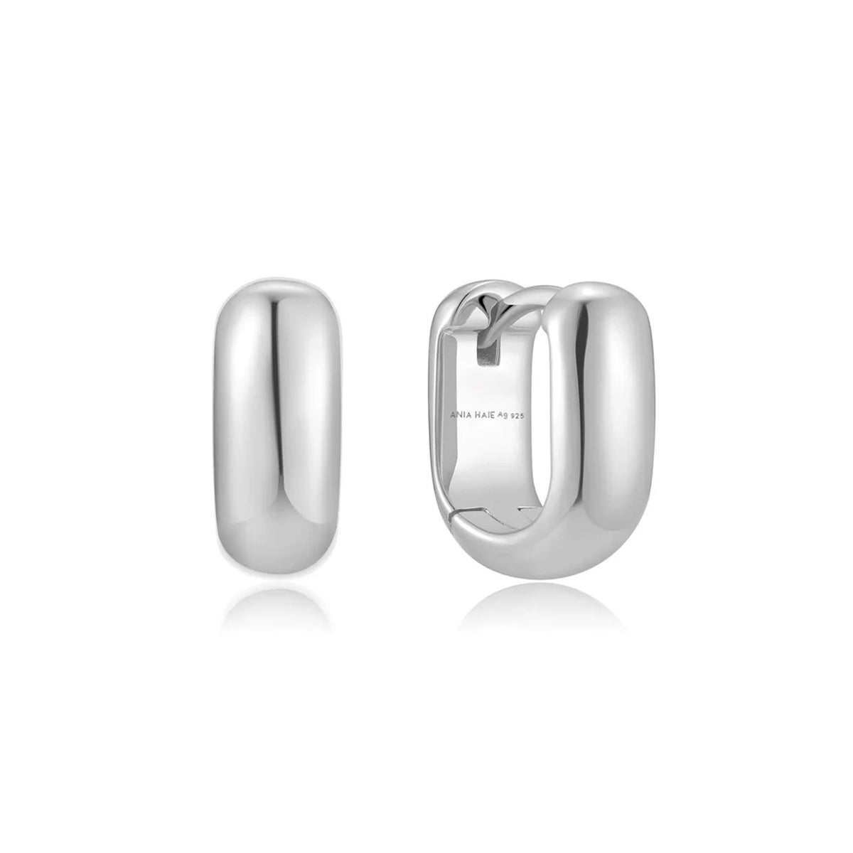 Ania Haie Mini U-Shaped Huggie Hoop Earrings - Silver
