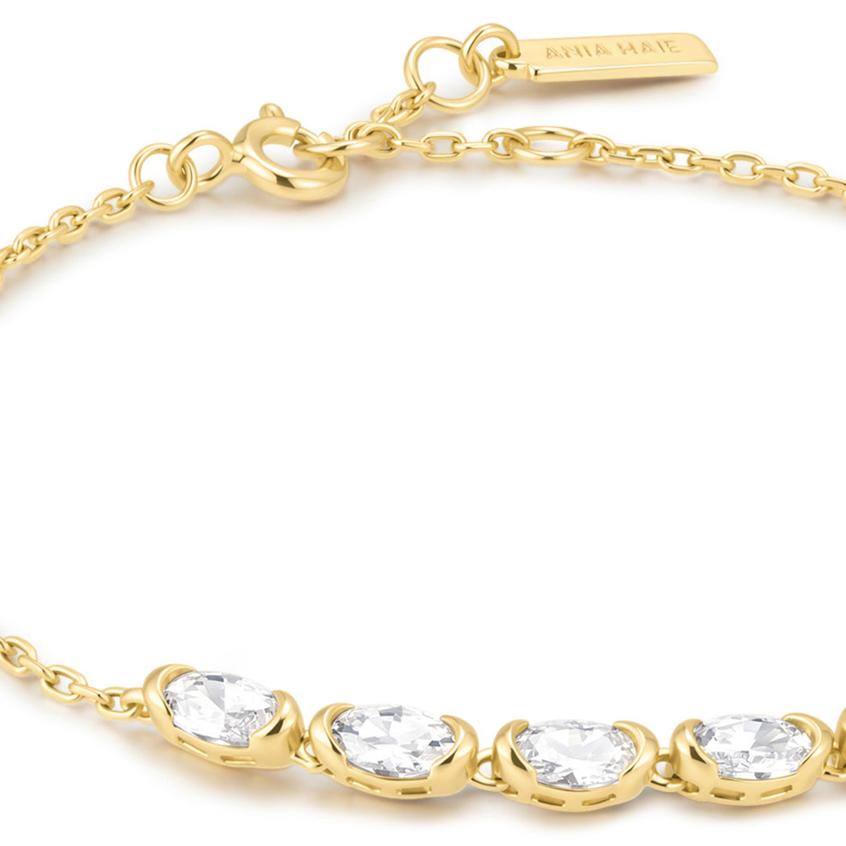 Ania Haie Half-Rubset Oval Half-Tennis Bracelet - Gold