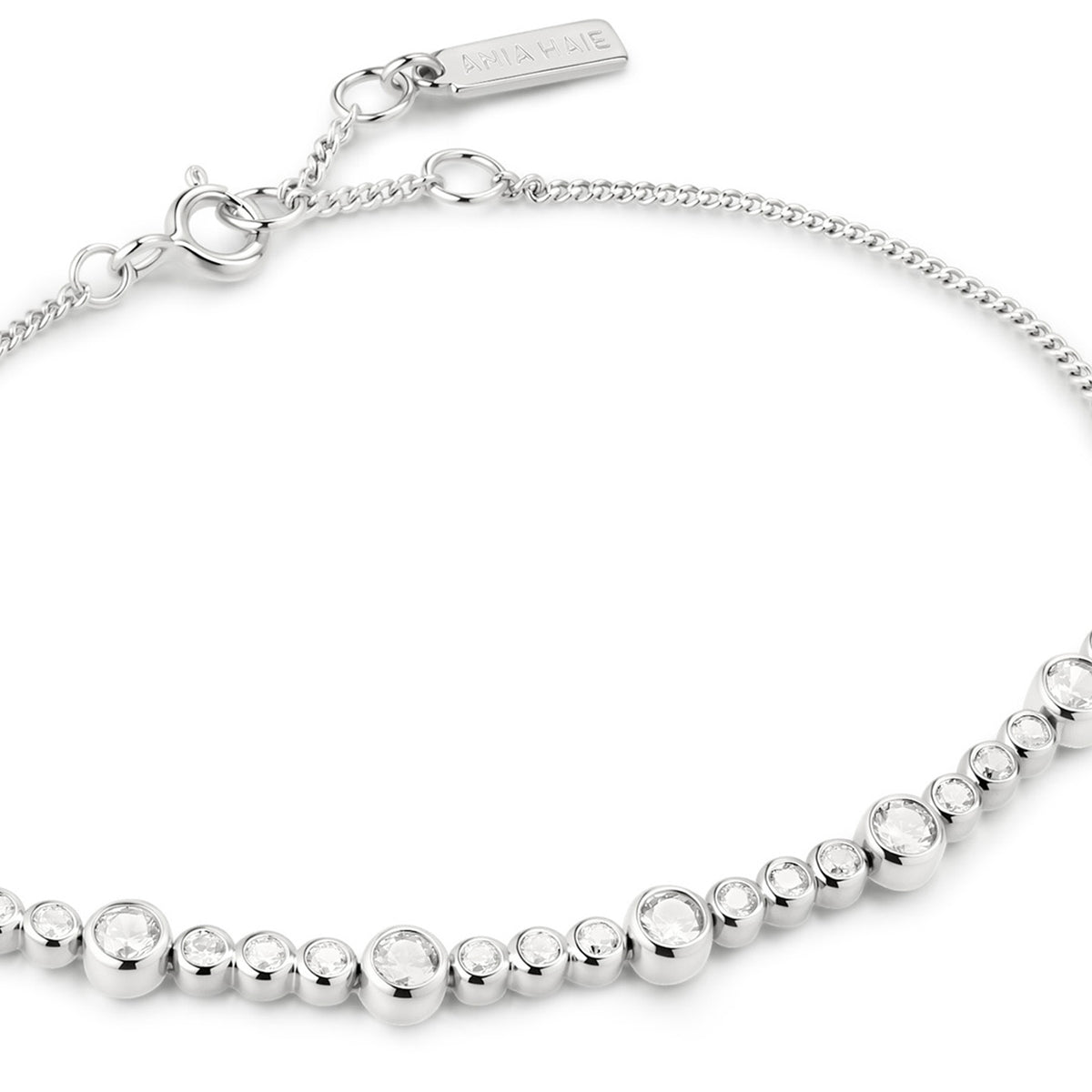 Ania Haie Alternating Rub Set Bracelet - Silver