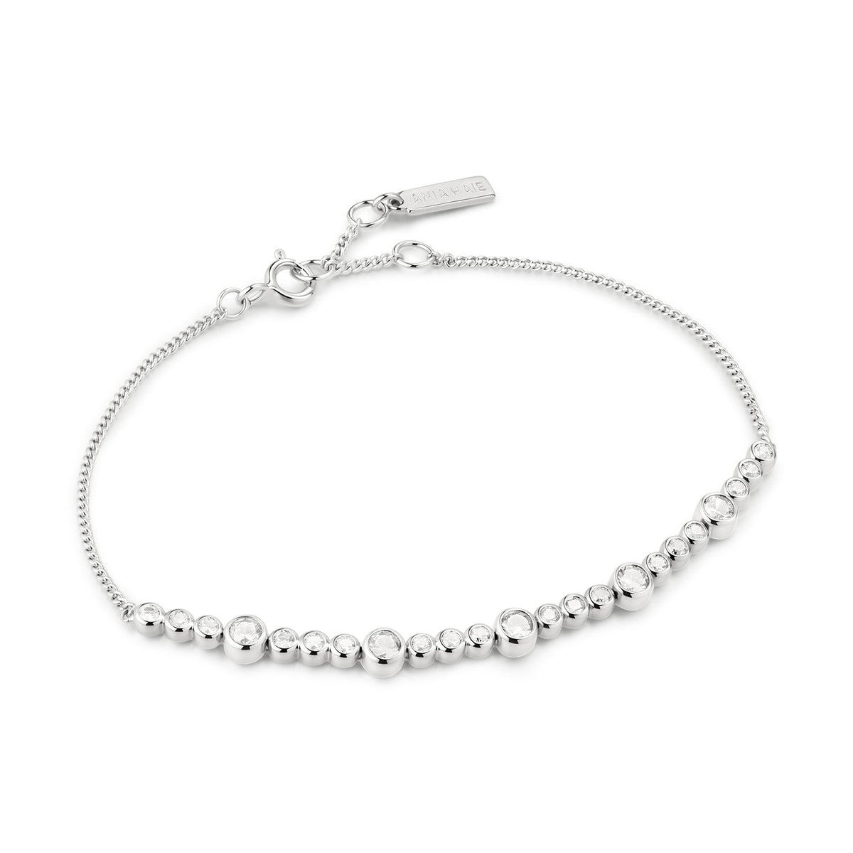 Ania Haie Alternating Rub Set Bracelet - Silver