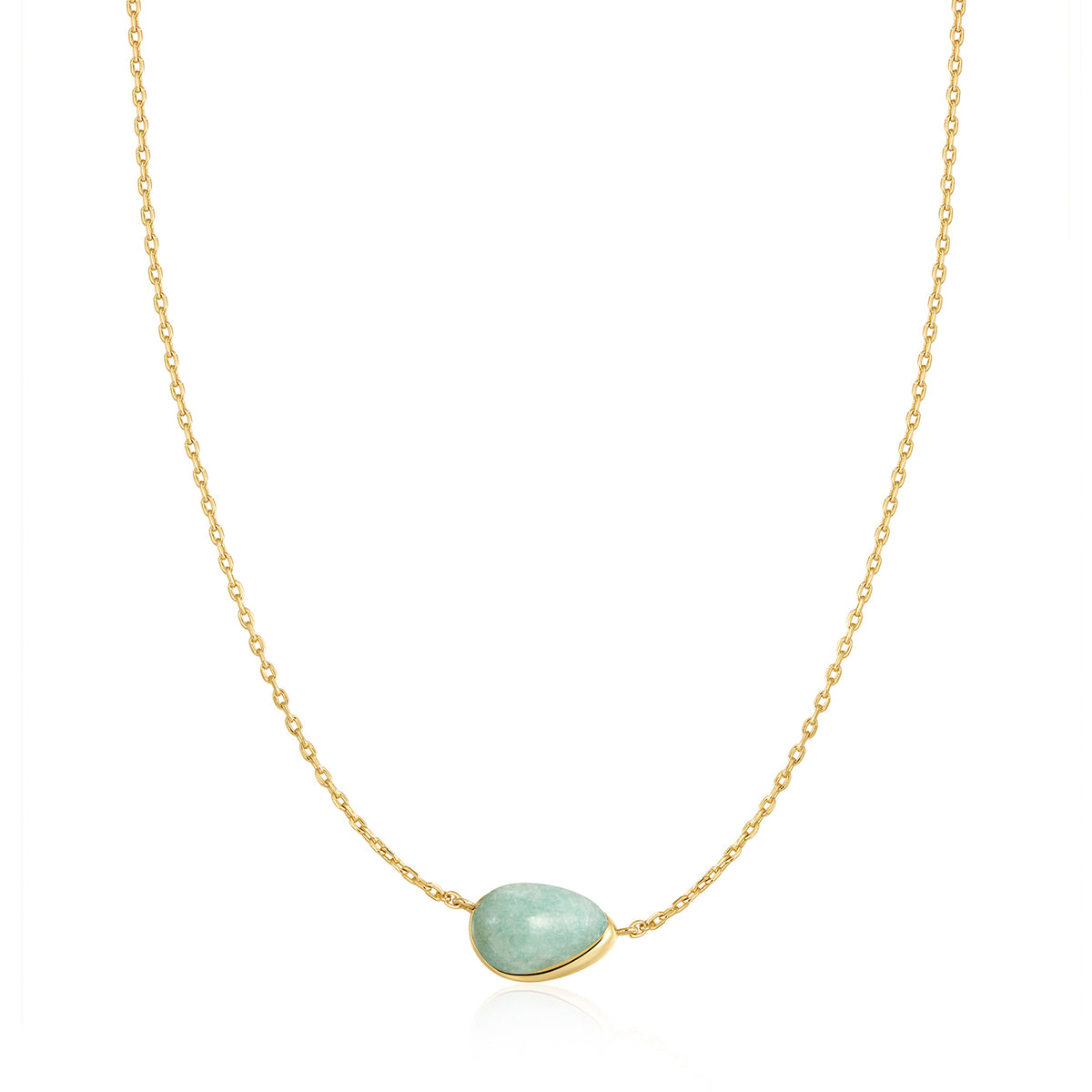 Ania Haie Rubset Amazonite Organic Dome Pebble Necklace - Gold