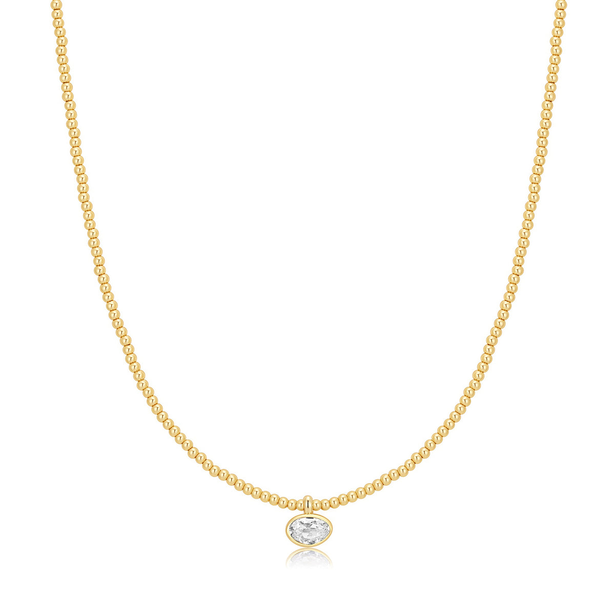Ania Haie Rubset Organic Pebble Beaded Necklace - Gold
