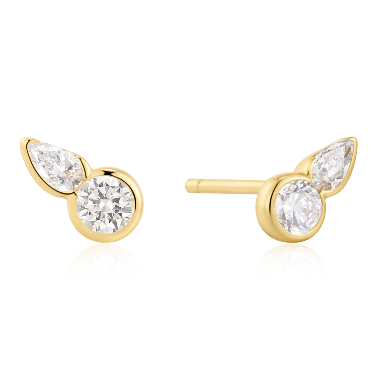 Ania Haie Rub Set Round & Teardrop Stud Earrings - Gold