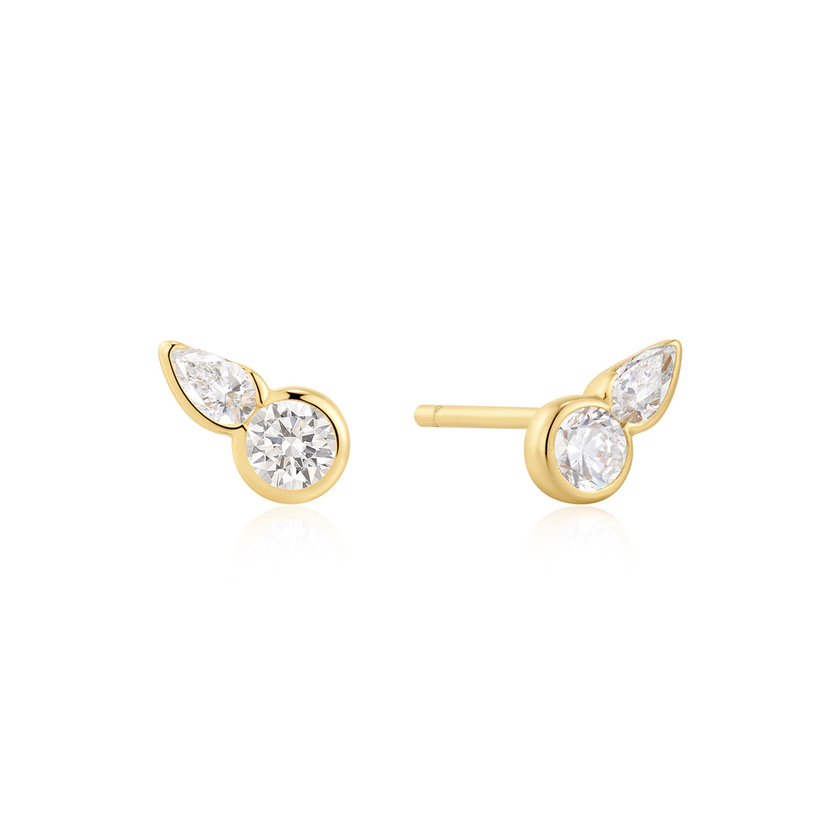 Ania Haie Rub Set Round & Teardrop Stud Earrings - Gold