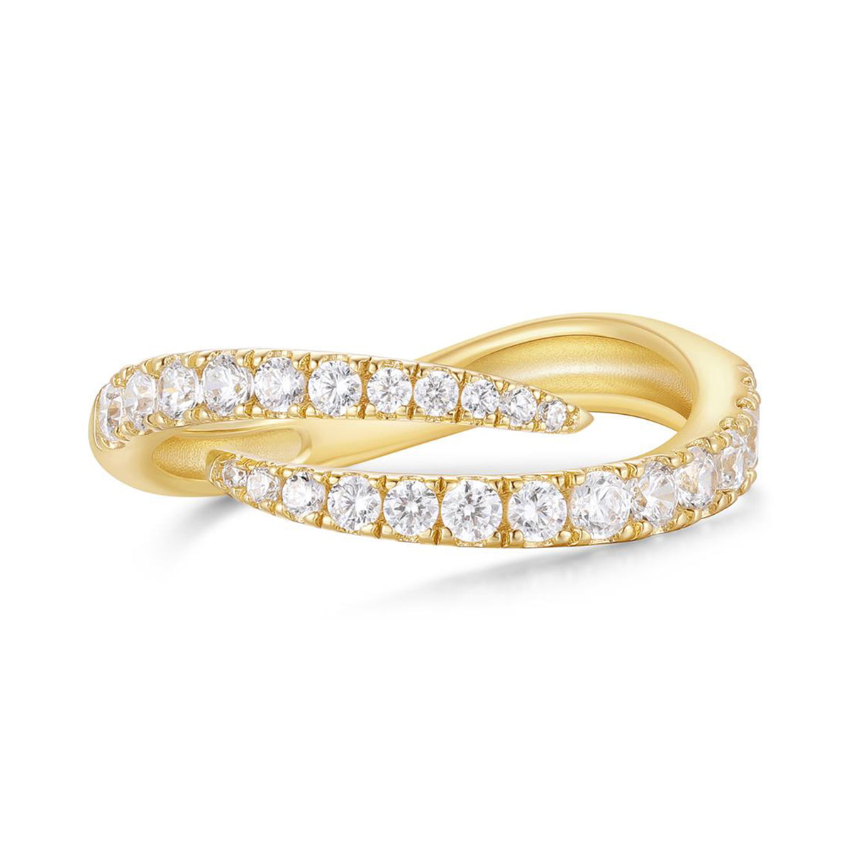 Ania Haie Spiral Pavé Adjustable Ring - Gold