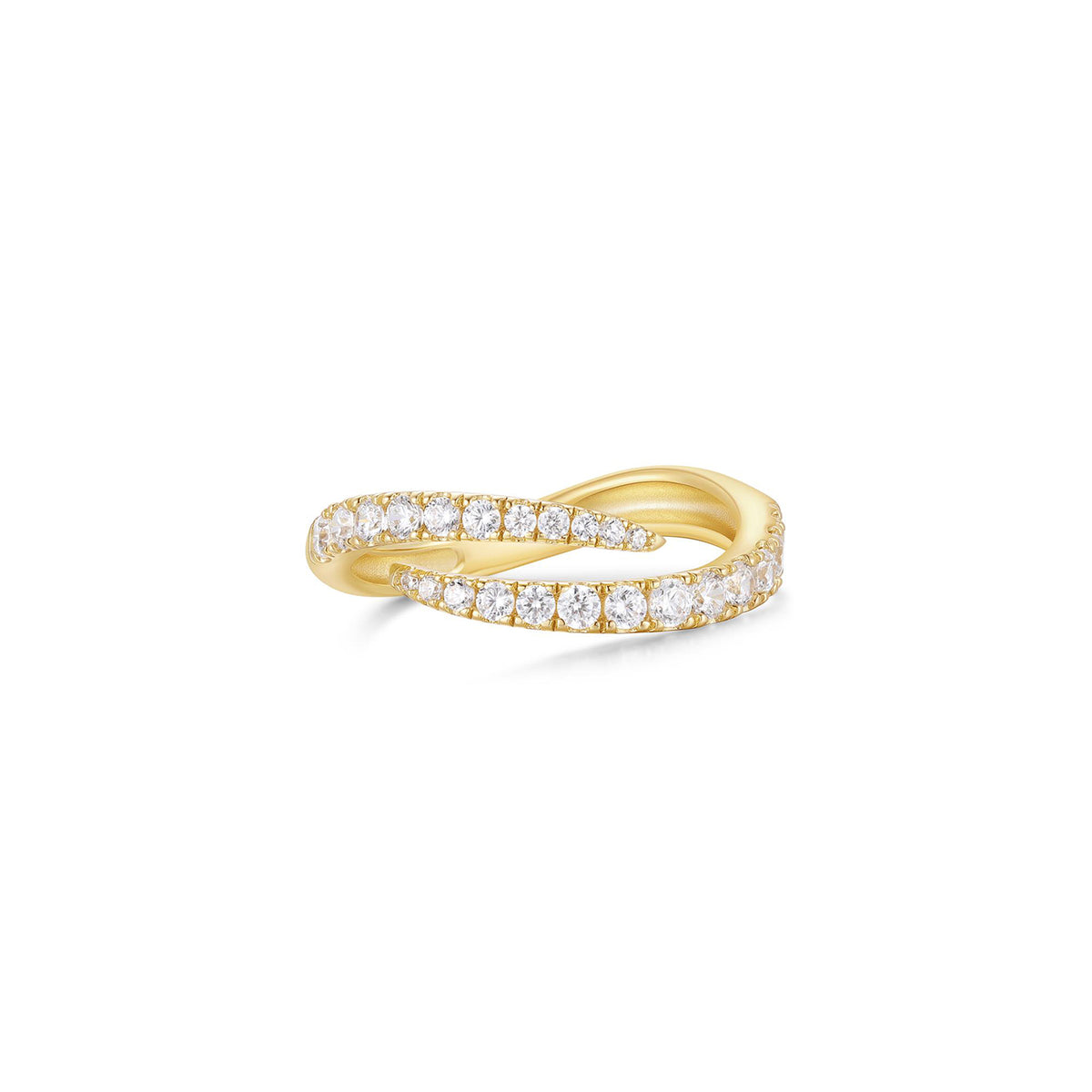 Ania Haie Spiral Pavé Adjustable Ring - Gold