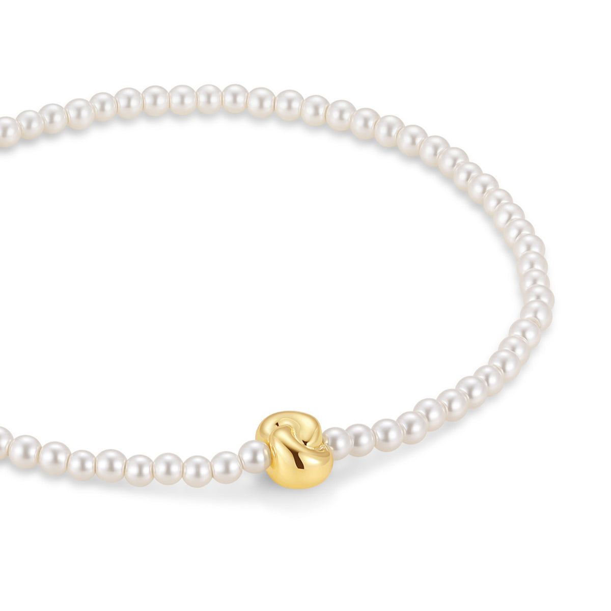 Ania Haie Rub Glass Pearl & Twist Beaded Bracelet - Gold