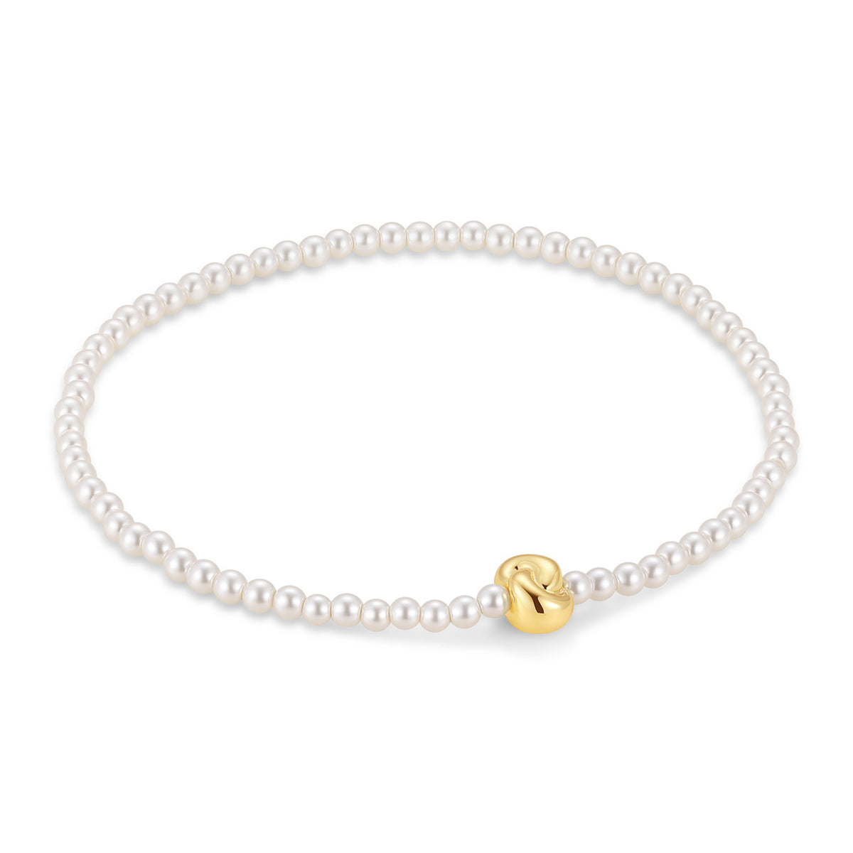 Ania Haie Rub Glass Pearl & Twist Beaded Bracelet - Gold