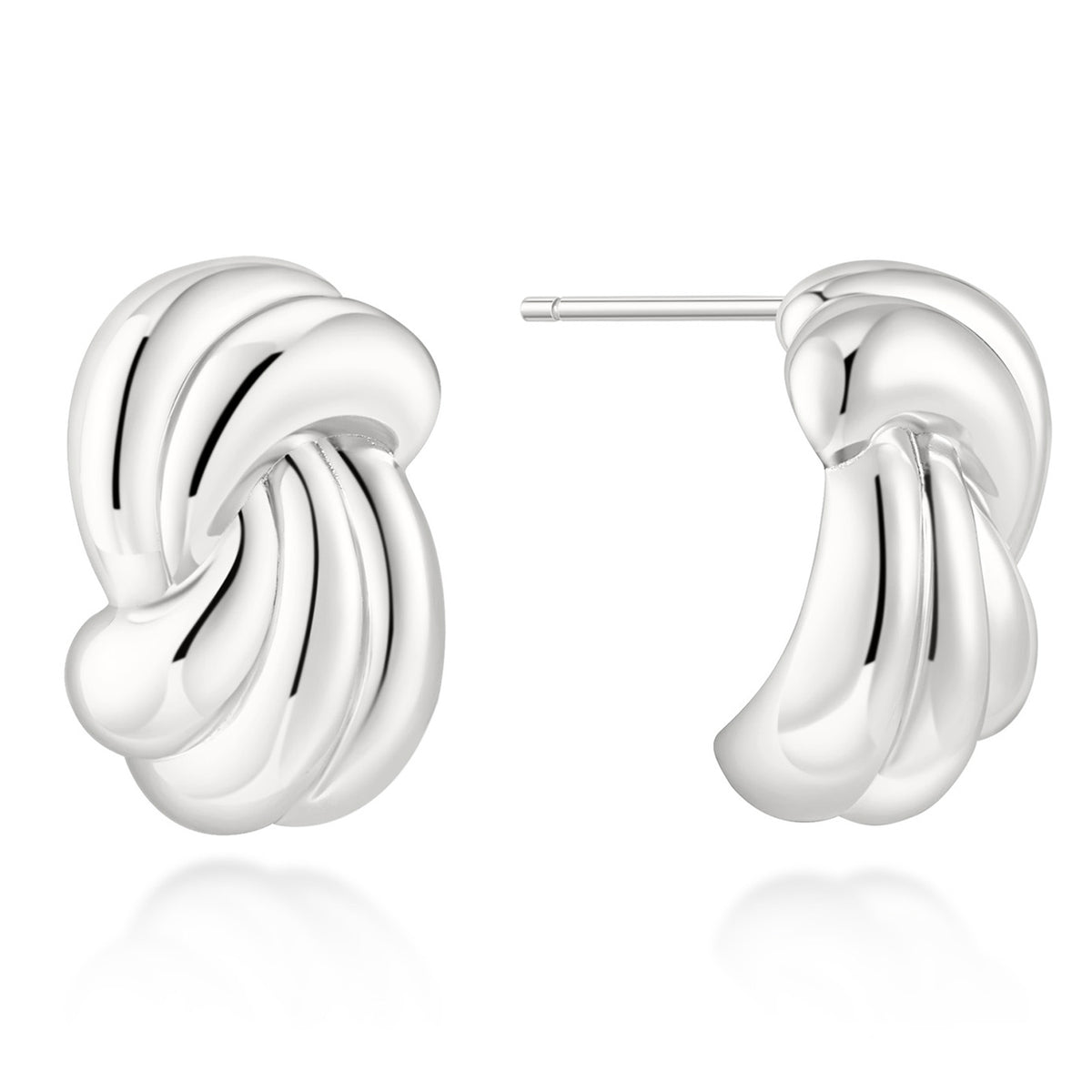 Ania Haie Ripple Twist Stud Earrings - Silver