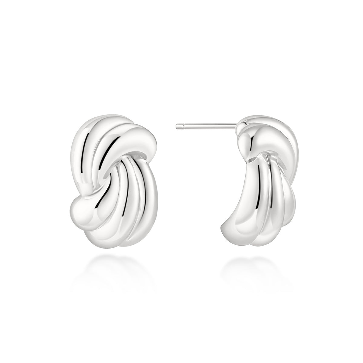 Ania Haie Ripple Twist Stud Earrings - Silver