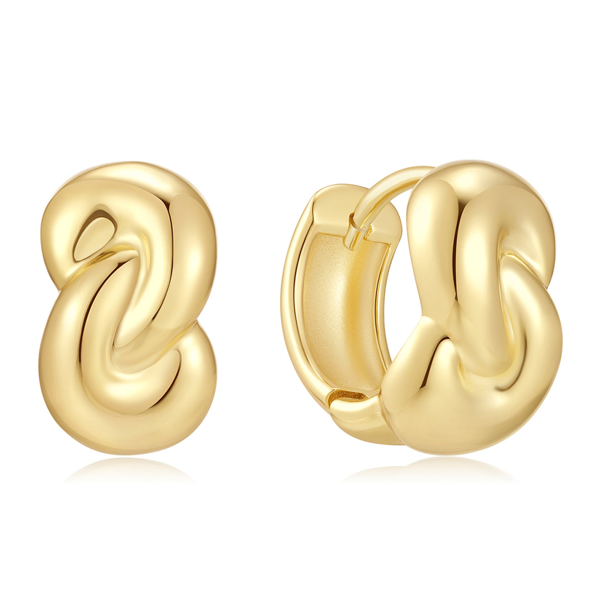 Ania Haie Rope Twist Huggie Hoops - Gold