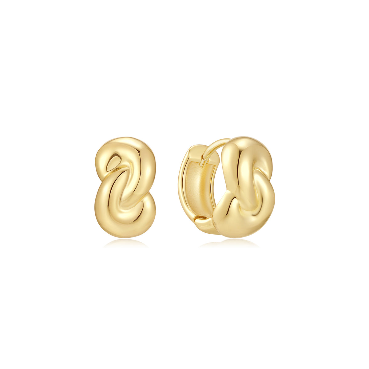 Ania Haie Rope Twist Huggie Hoops - Gold