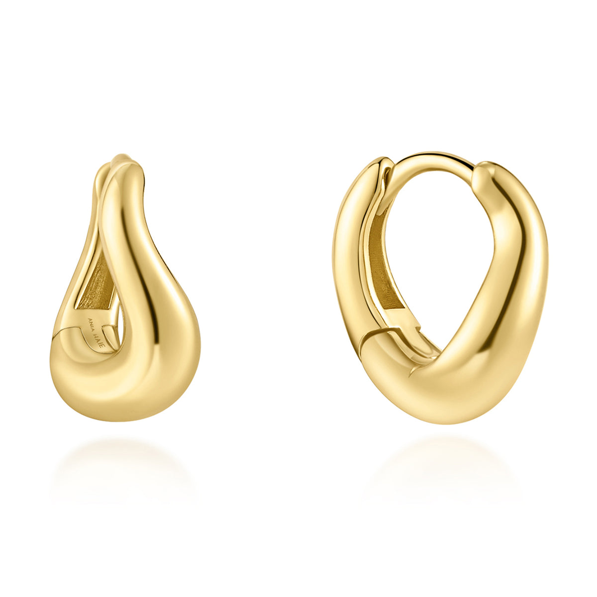 Ania Haie Wave Huggie Hoop Earrings - Gold