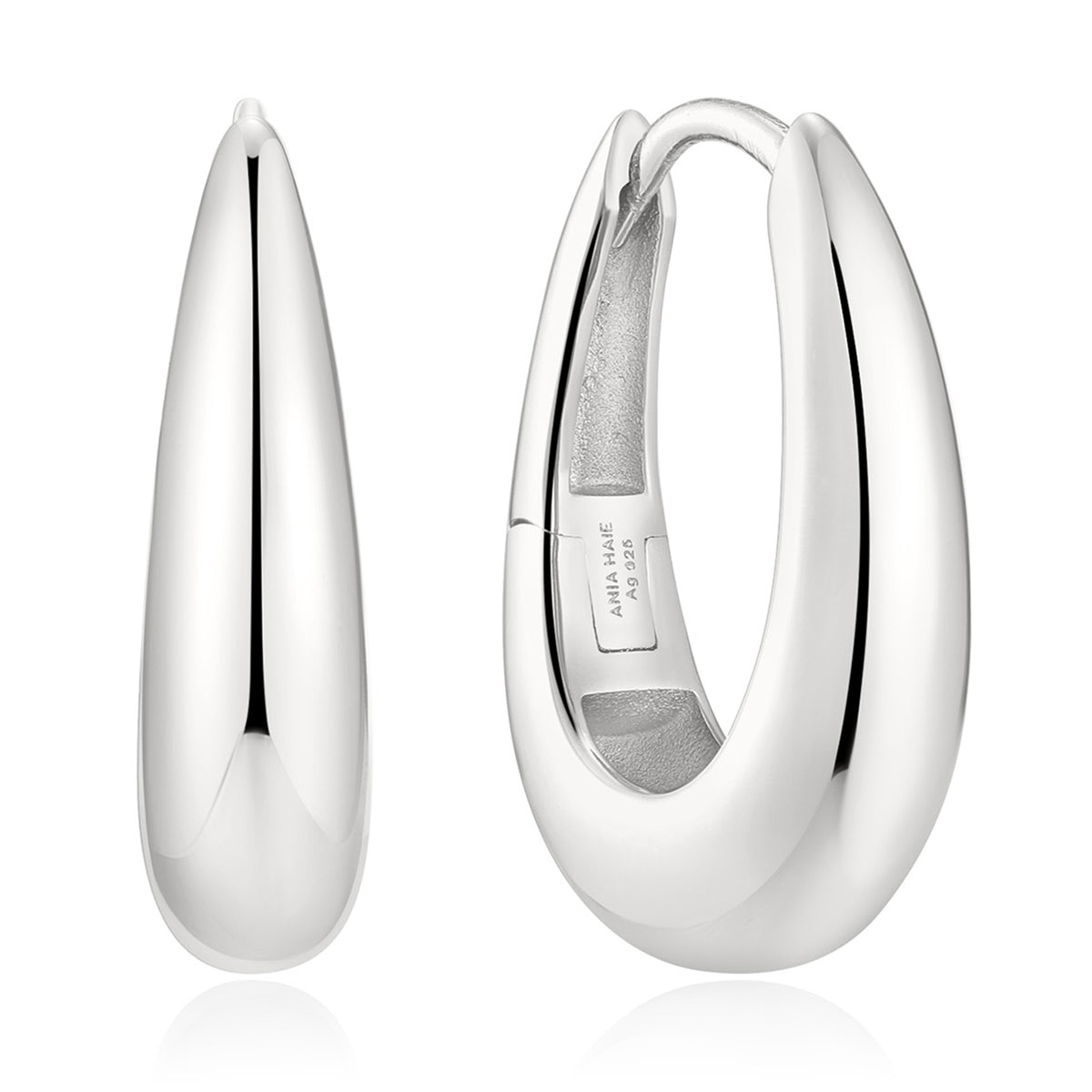Ania Haie Classic Dome Hoop Earrings - Silver