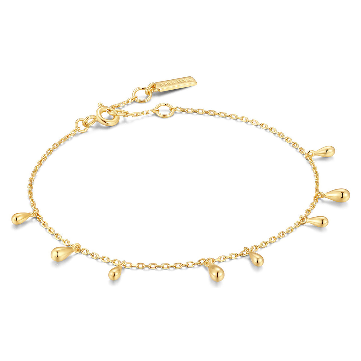 Ania Haie Teardrop Dangle Station Bracelet - Gold