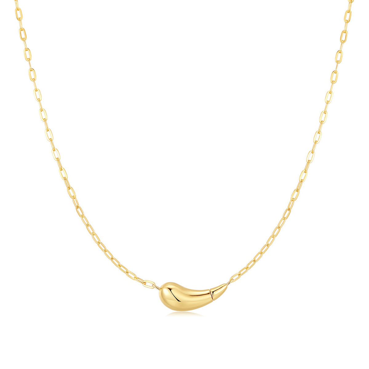 Ania Haie Curved Teardrop Necklace  - Gold