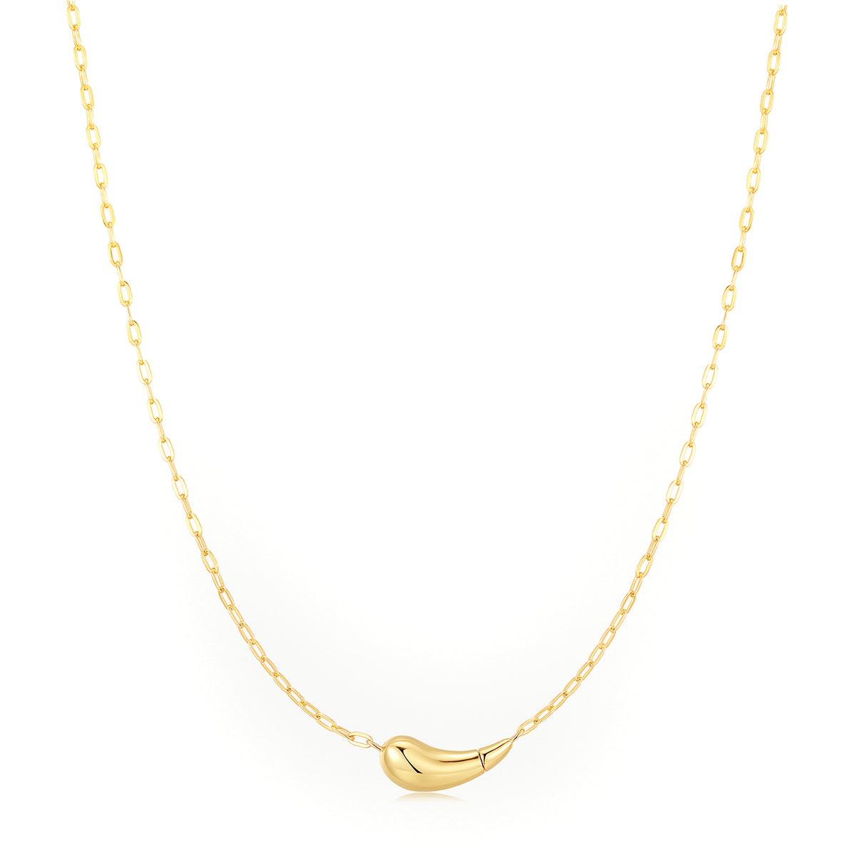 Ania Haie Curved Teardrop Necklace  - Gold