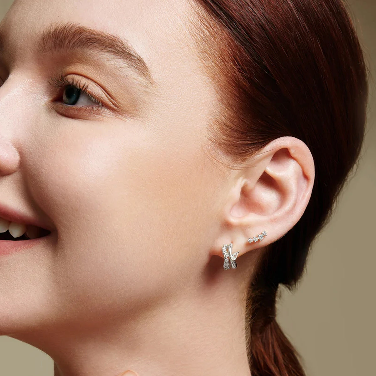 Ania Haie Sparkle Climber Studs - Silver