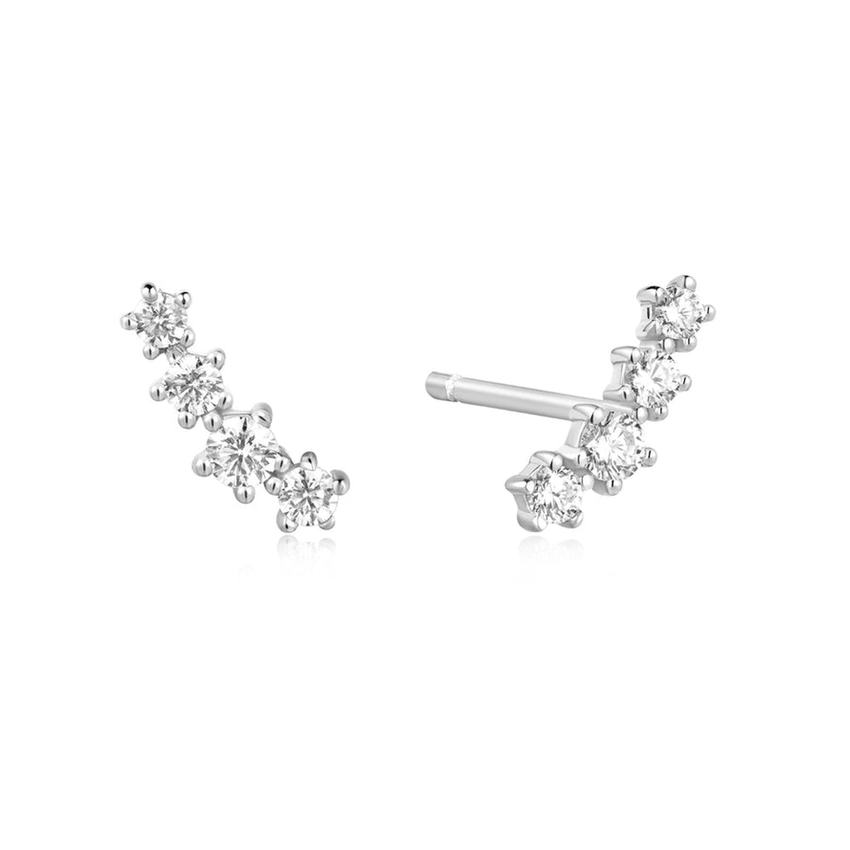 Ania Haie Sparkle Climber Studs - Silver