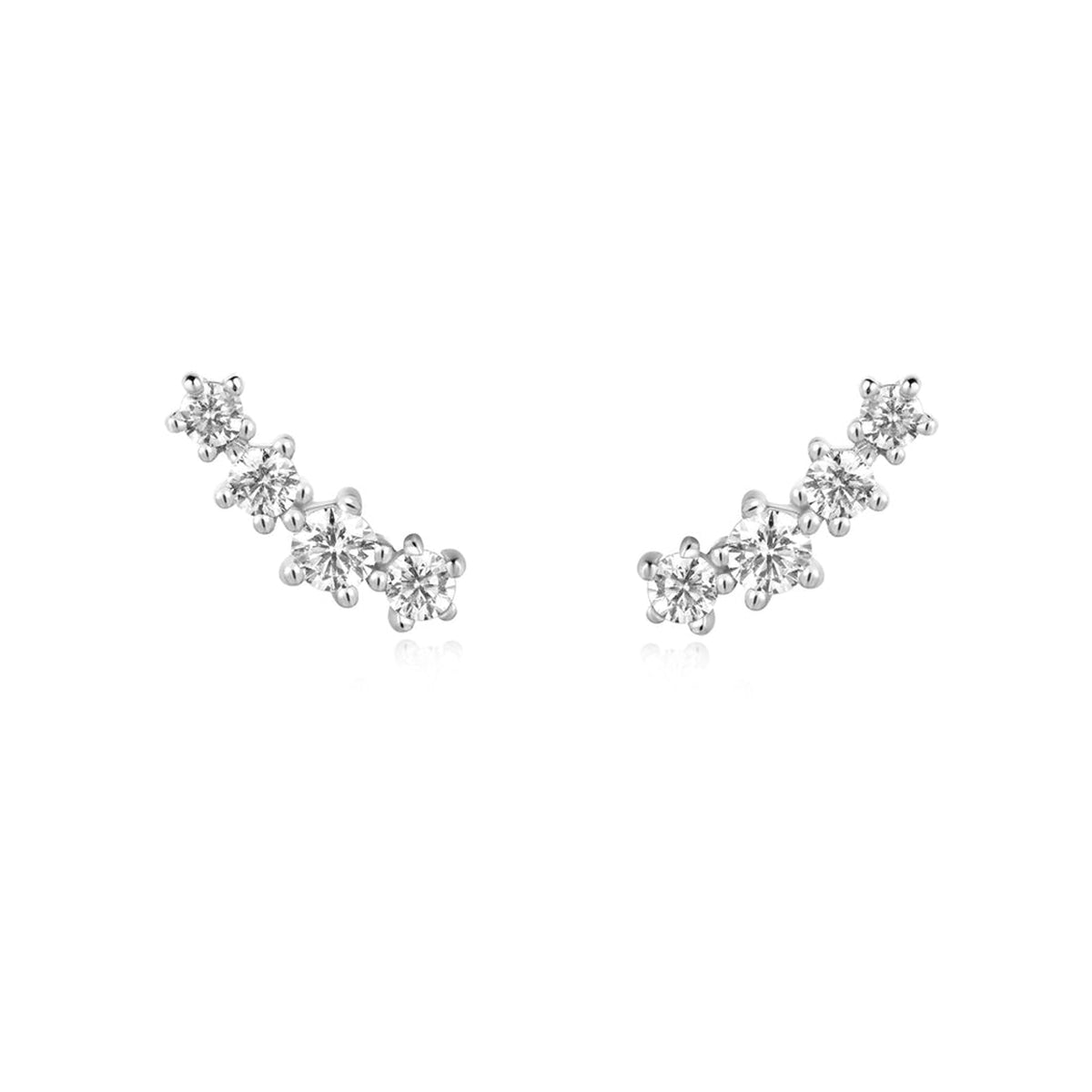 Ania Haie Sparkle Climber Studs - Silver