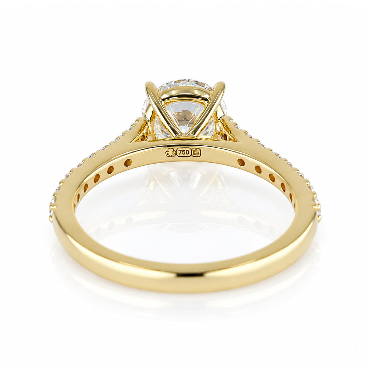18ct Yellow Gold 1.24ct TDW Lab Grown Round Brilliant Cut Certificated Diamond Solitaire