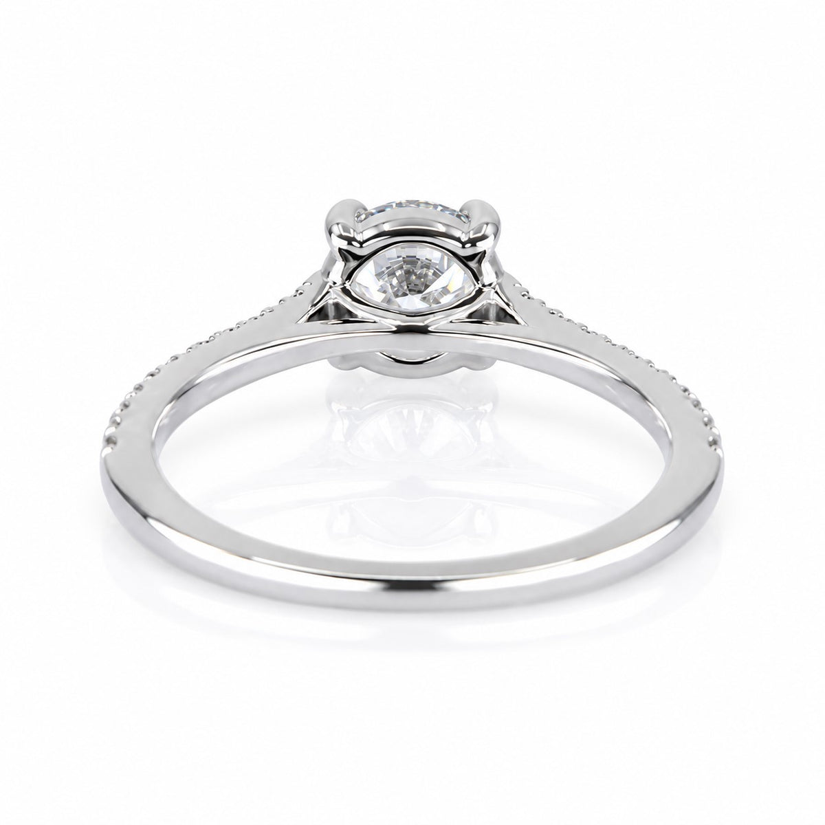 9ct White Gold 1.00ct  Lab Grown Certificated Round Brilliant Cut Diamond Solitaire