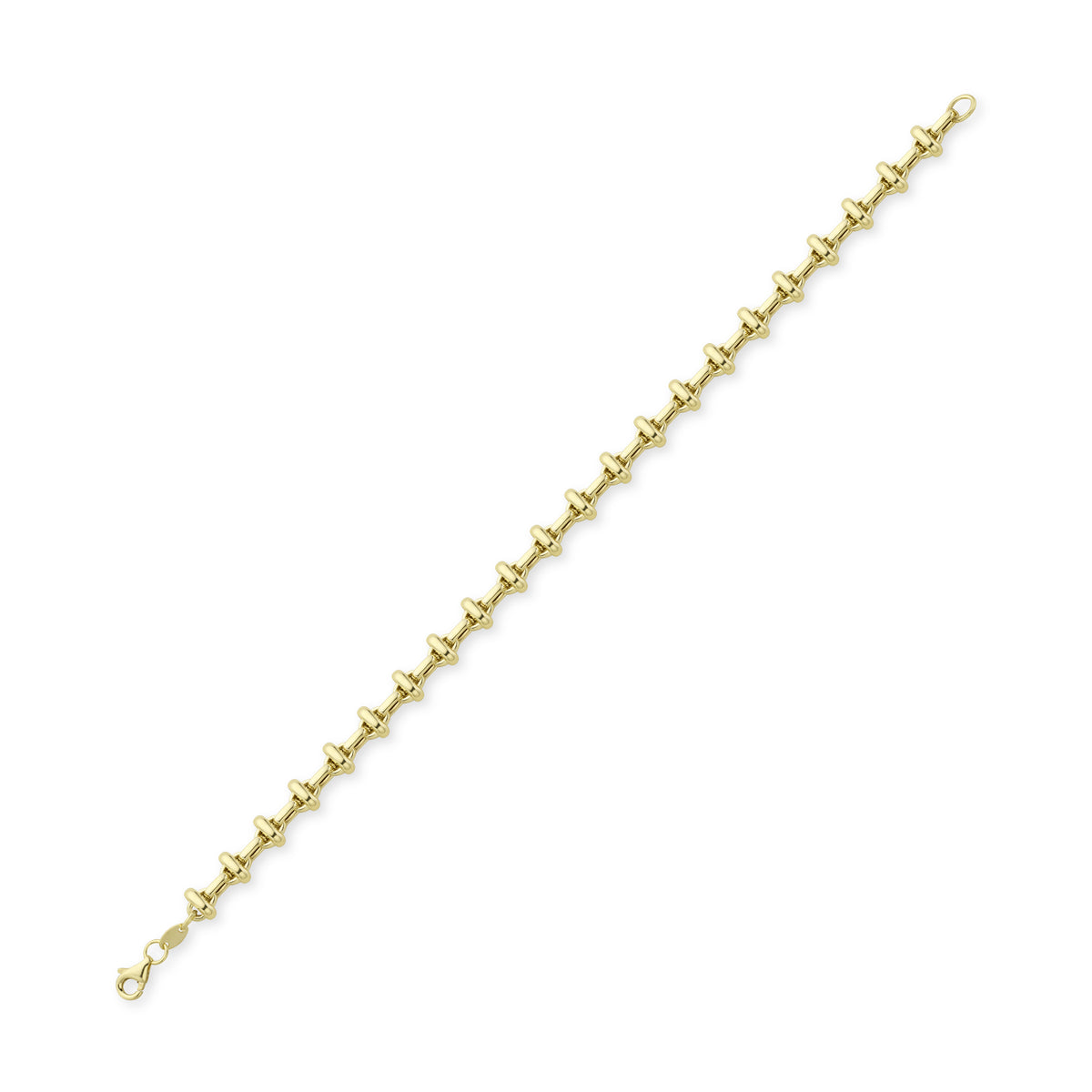 9ct Yellow Gold Fancy Oval Anchor Link Bracelet