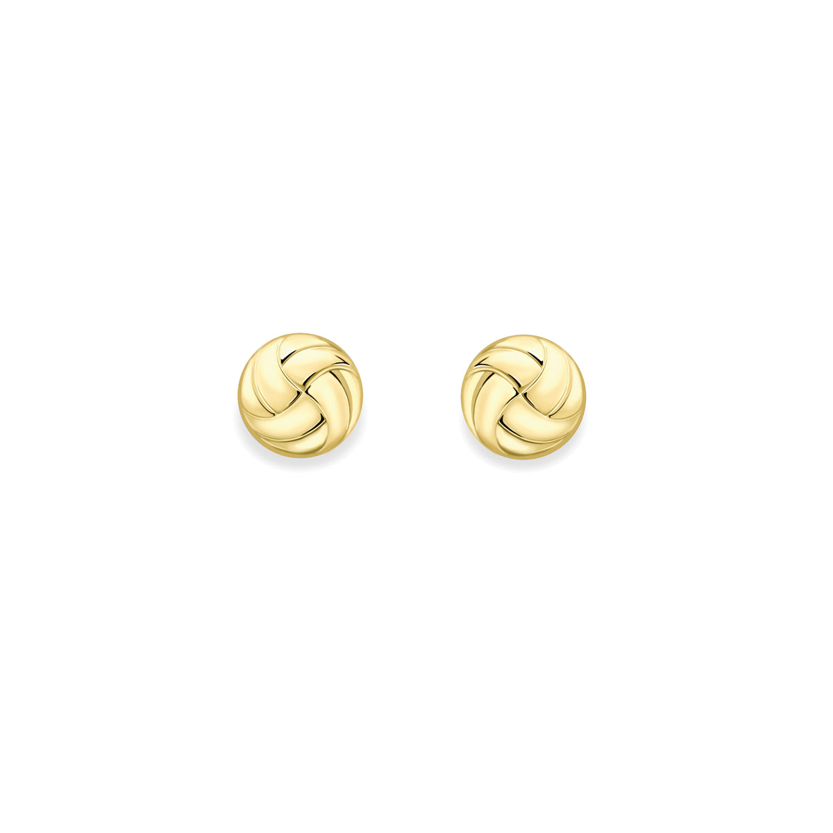 9ct Yellow Gold Button Knot Stud