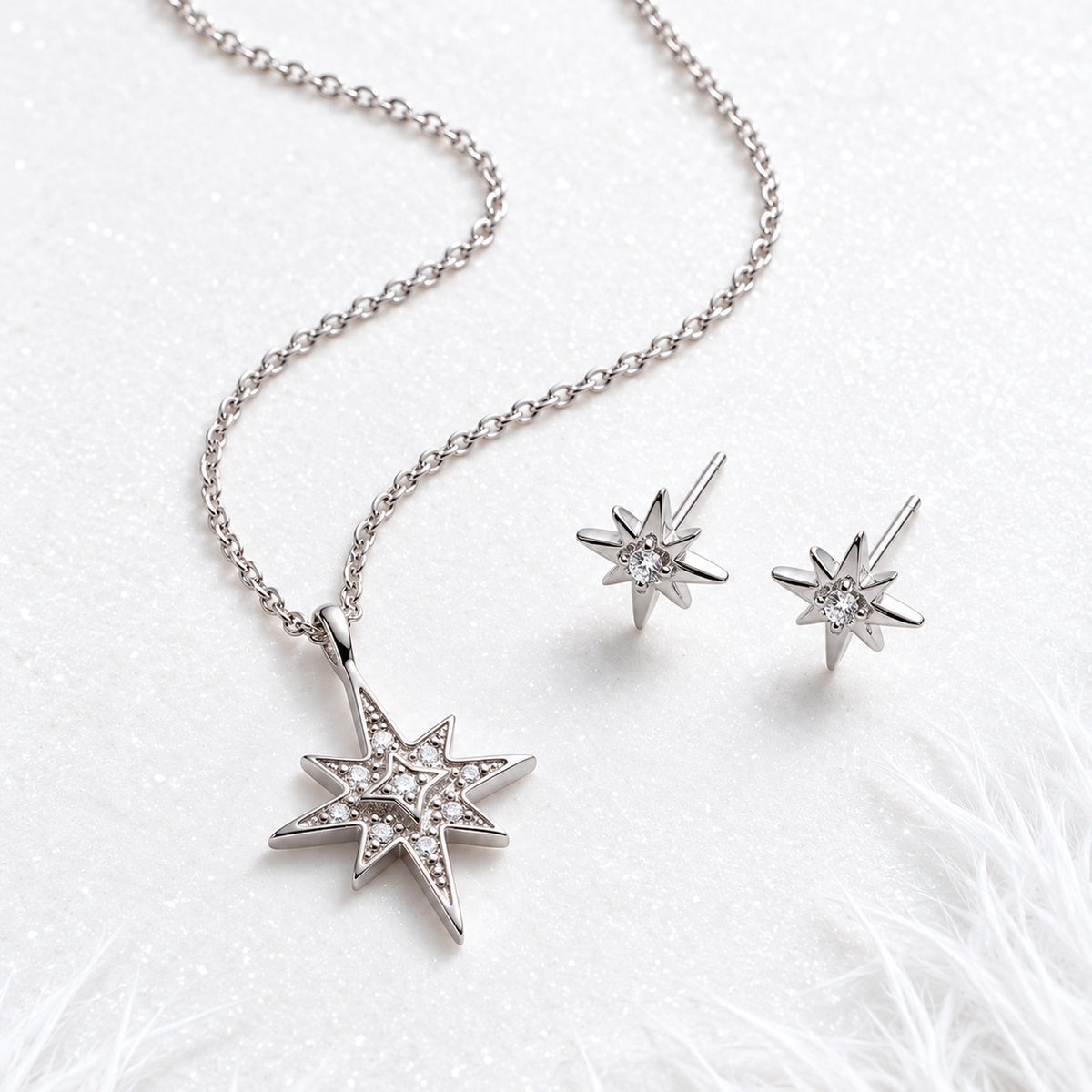 Kit Heath Celeste North Star CZ RP Petite Stud Earrings