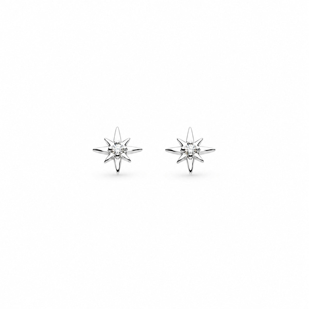 Kit Heath Celeste North Star CZ RP Petite Stud Earrings