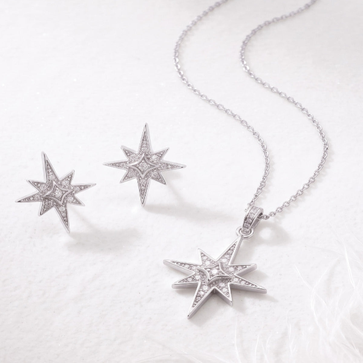 Kit Heath Celeste North Star Cubic Zirconia Stud Earrings