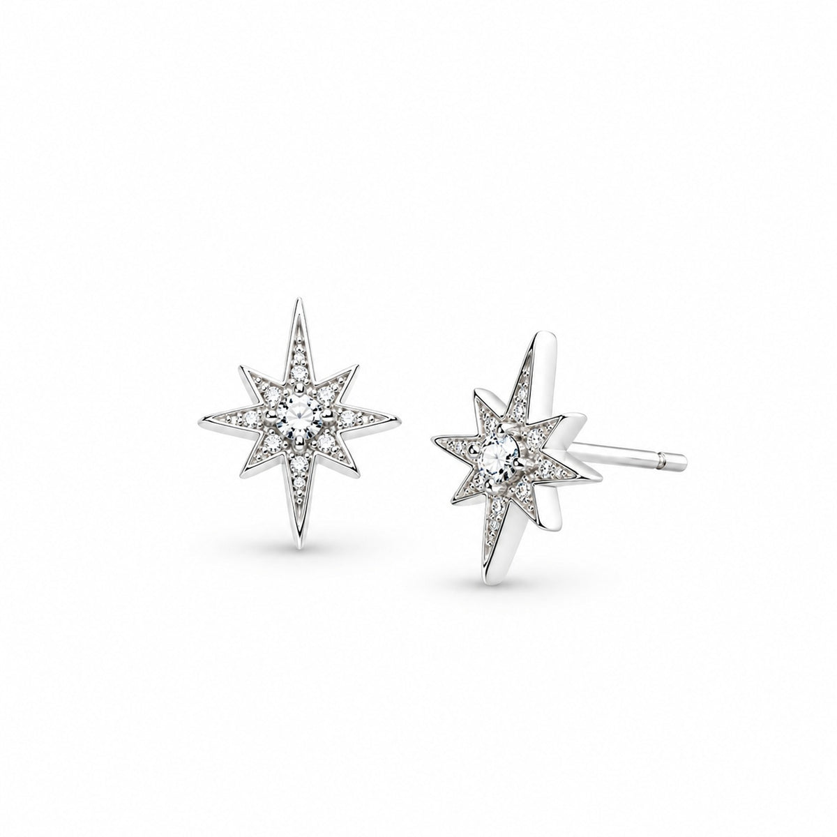 Kit Heath Celeste North Star Cubic Zirconia Stud Earrings