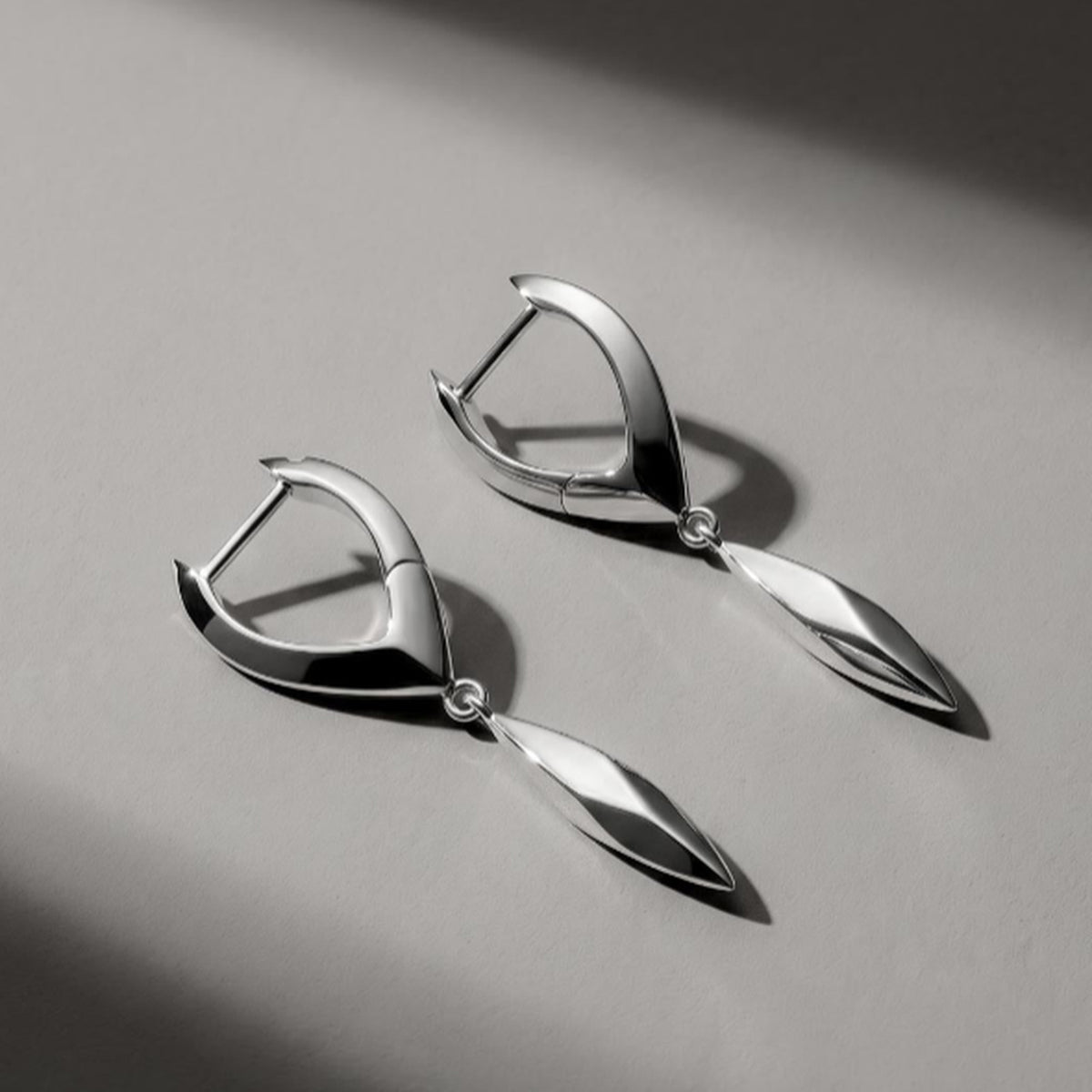 Kit Heath Glint Tapered Hinged Hoop Drop Earrings