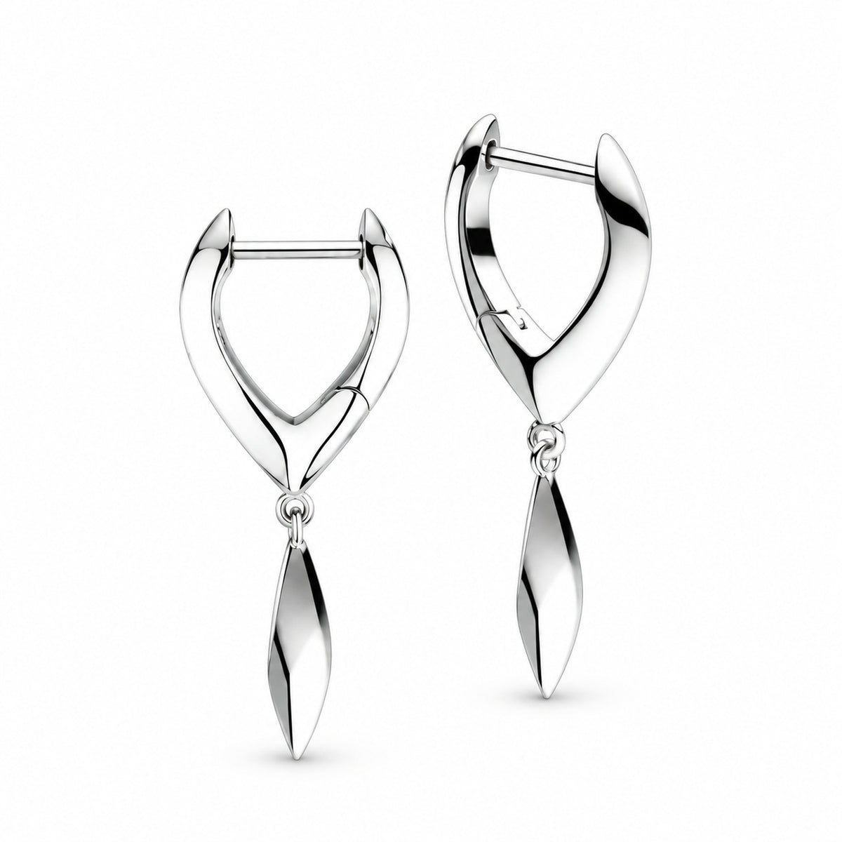 Kit Heath Glint Tapered Hinged Hoop Drop Earrings