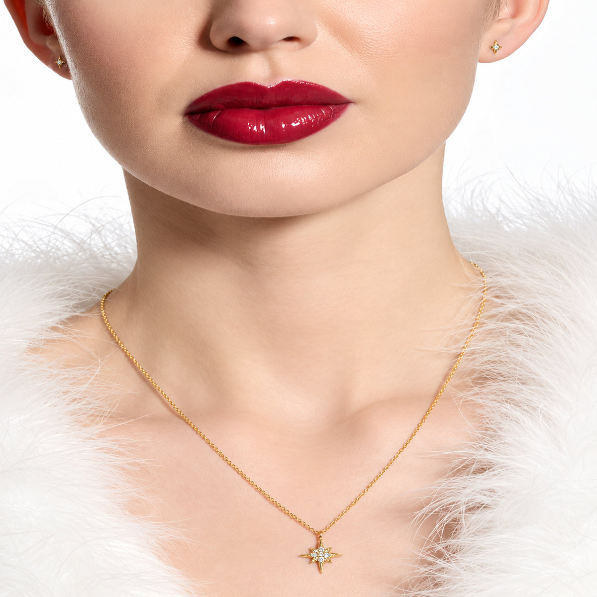 Kit Heath Celeste North Star Cuibc Zirconia Petite Necklace 18''